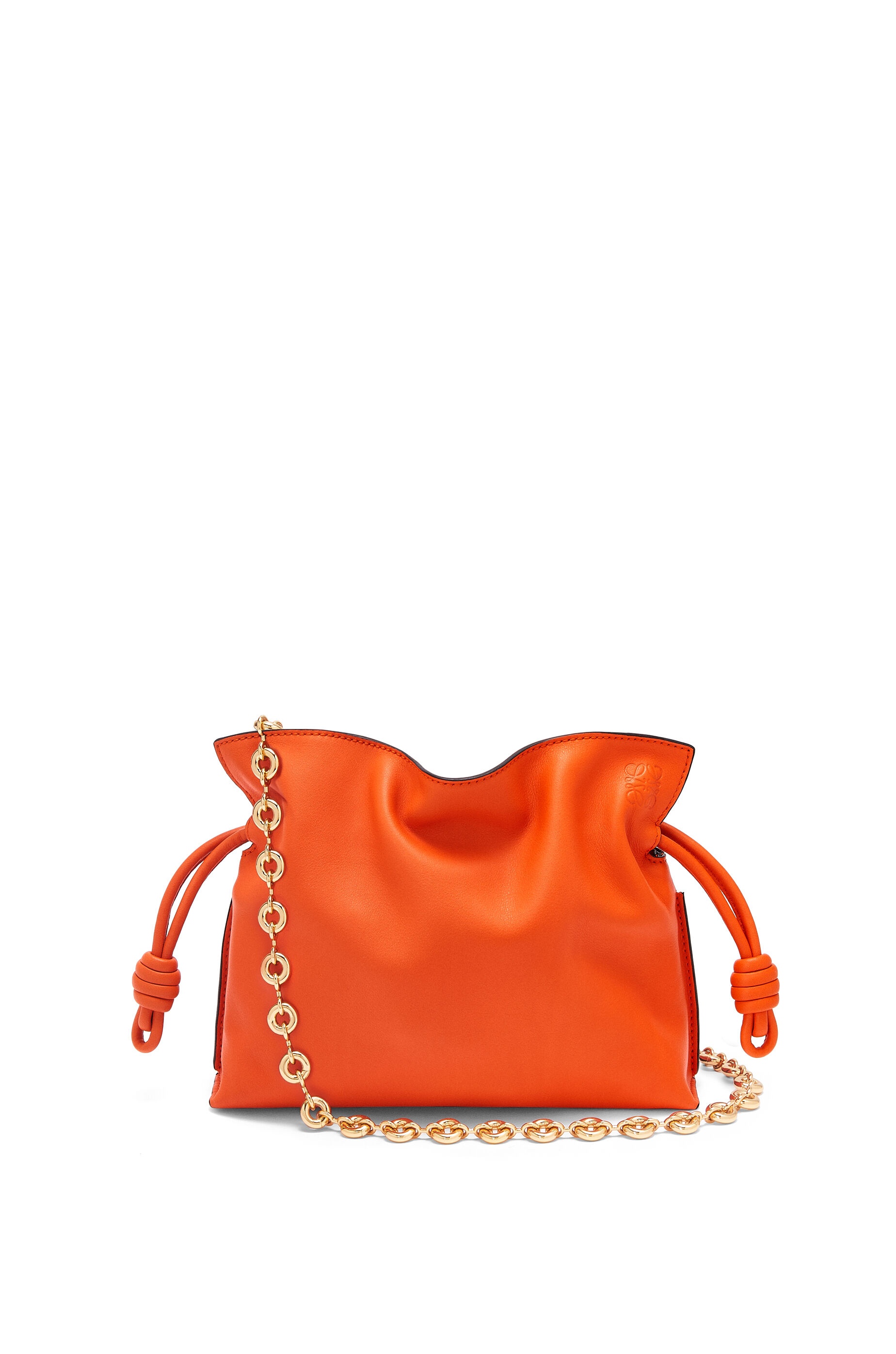 Mini Flamenco clutch in nappa calfskin with chain - 1