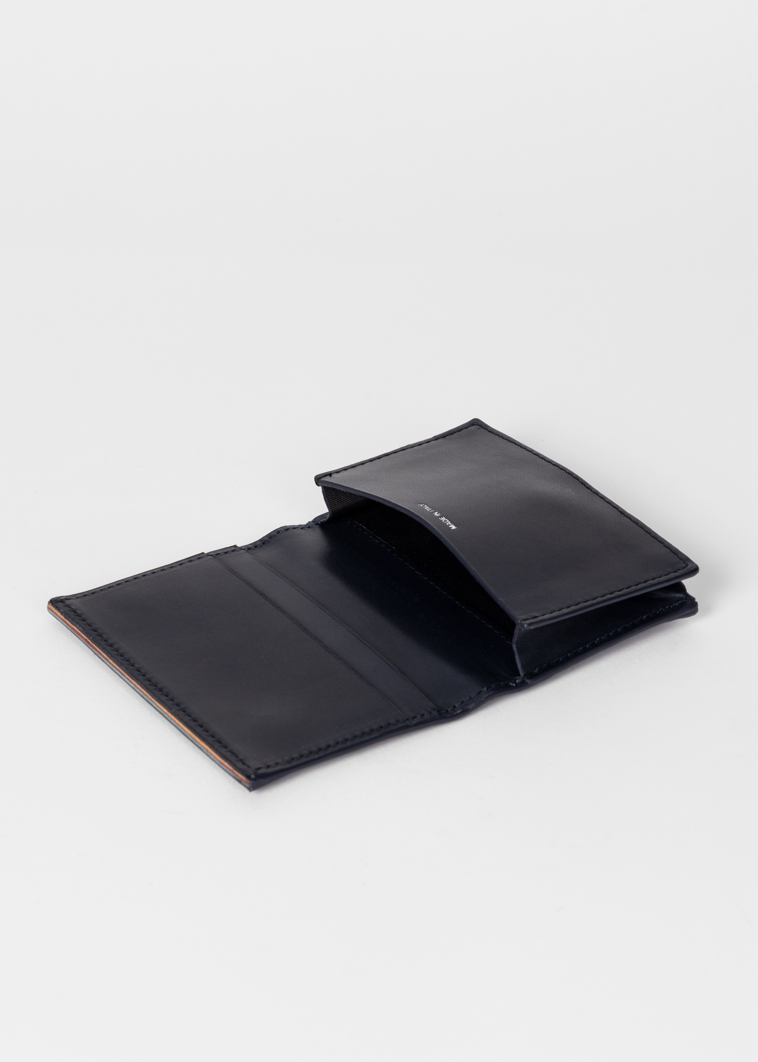 Dark Navy Leather Billfold And Coin Wallet 4
