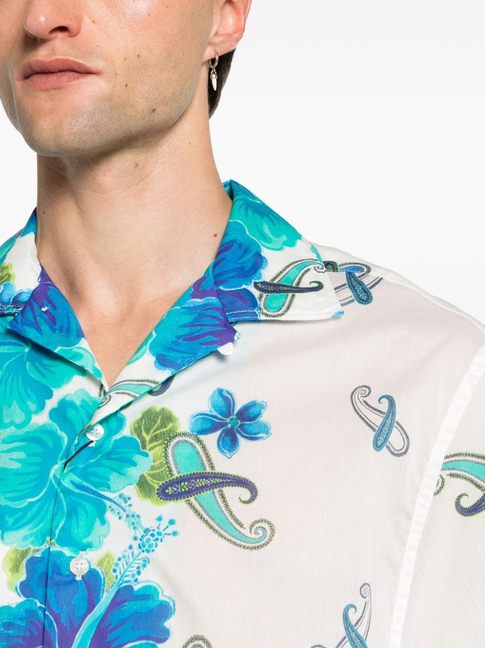 floral-print cotton shirt - 5