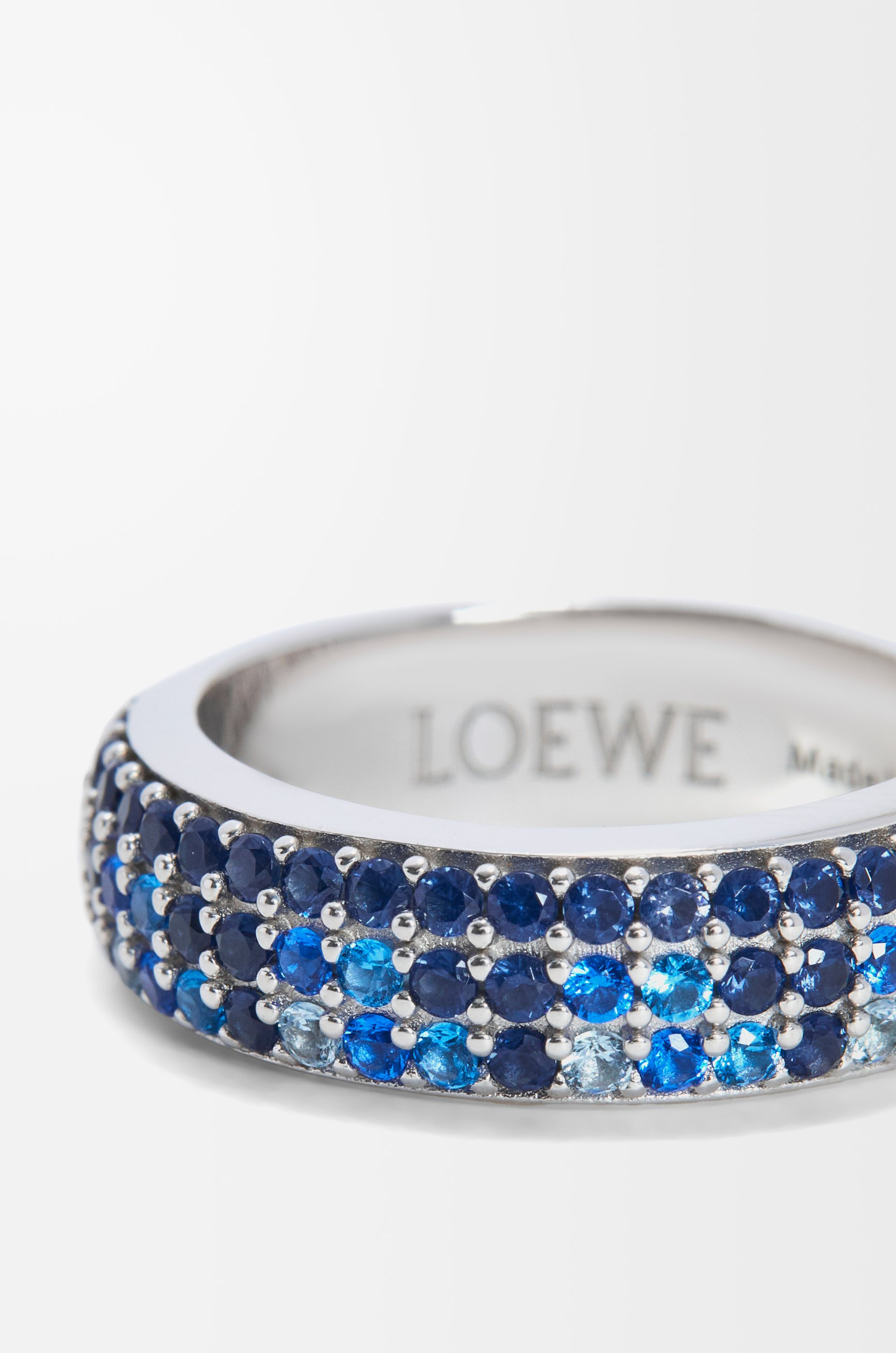 Thin Pavé ring in sterling silver and crystals - 3
