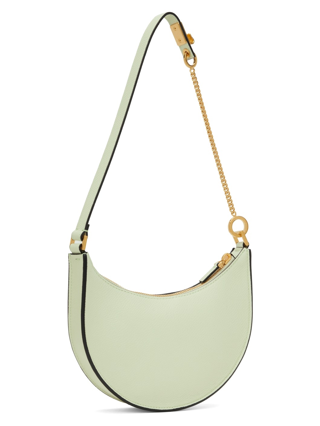 Green Mini Vlogo Signature Grainy Calfskin Bag - 3