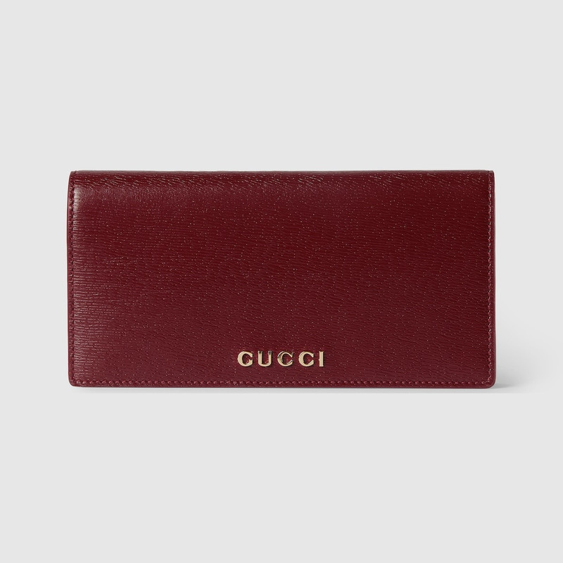 Continental wallet with Gucci script 1