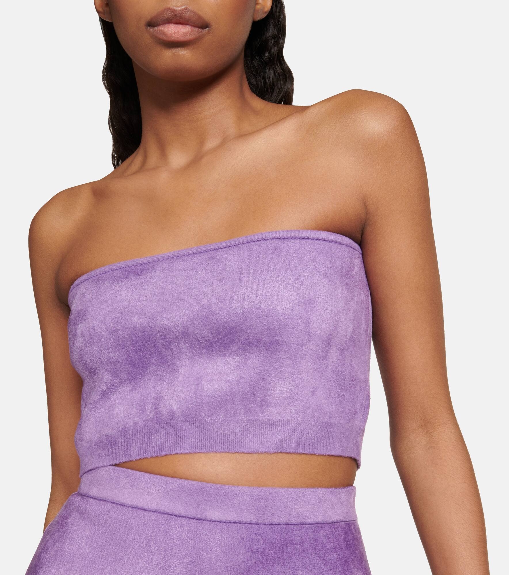 Velvet bandeau top - 4