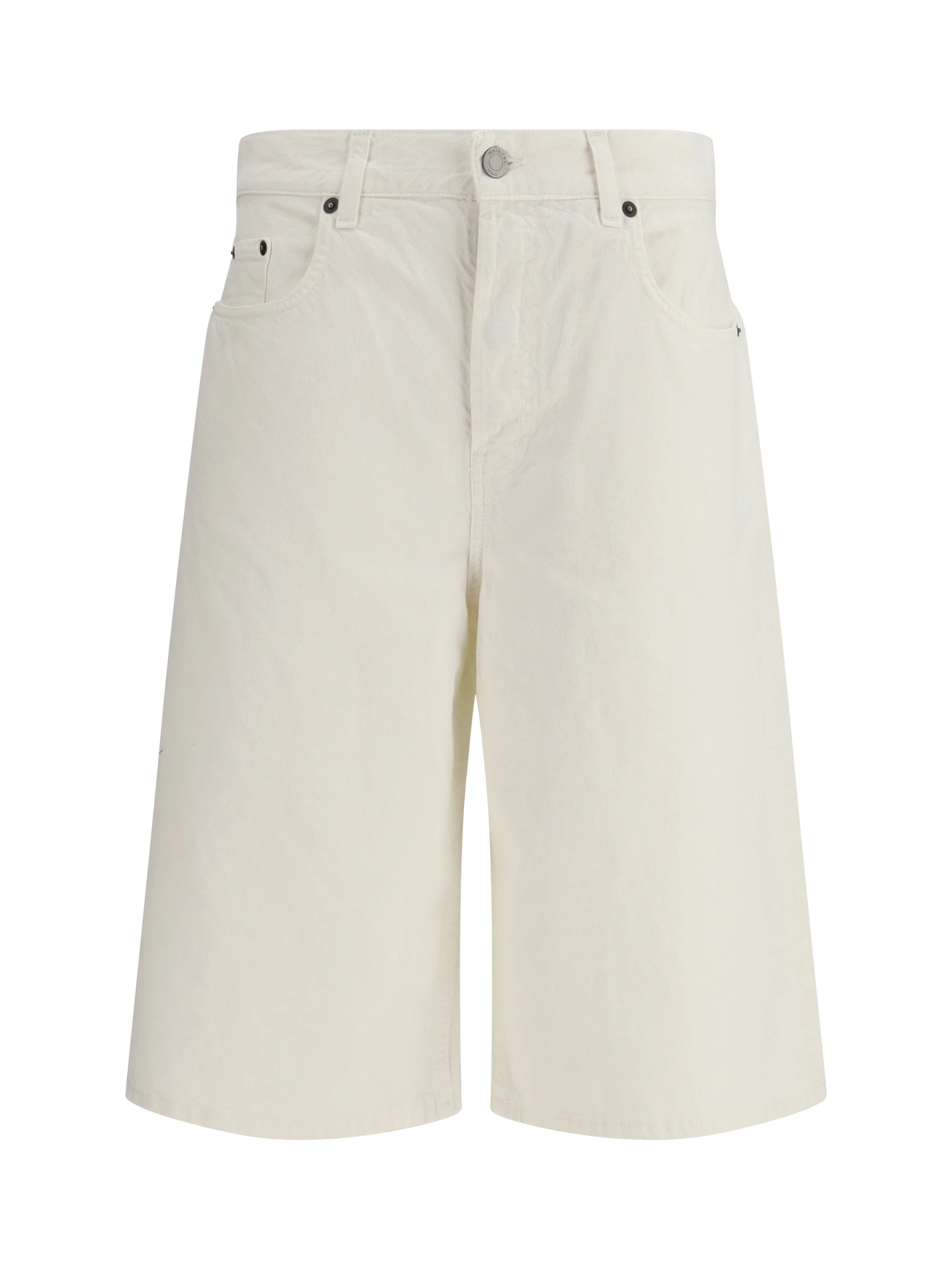 Haikure Becky Twill 45 Bermuda Shorts Off White - 1