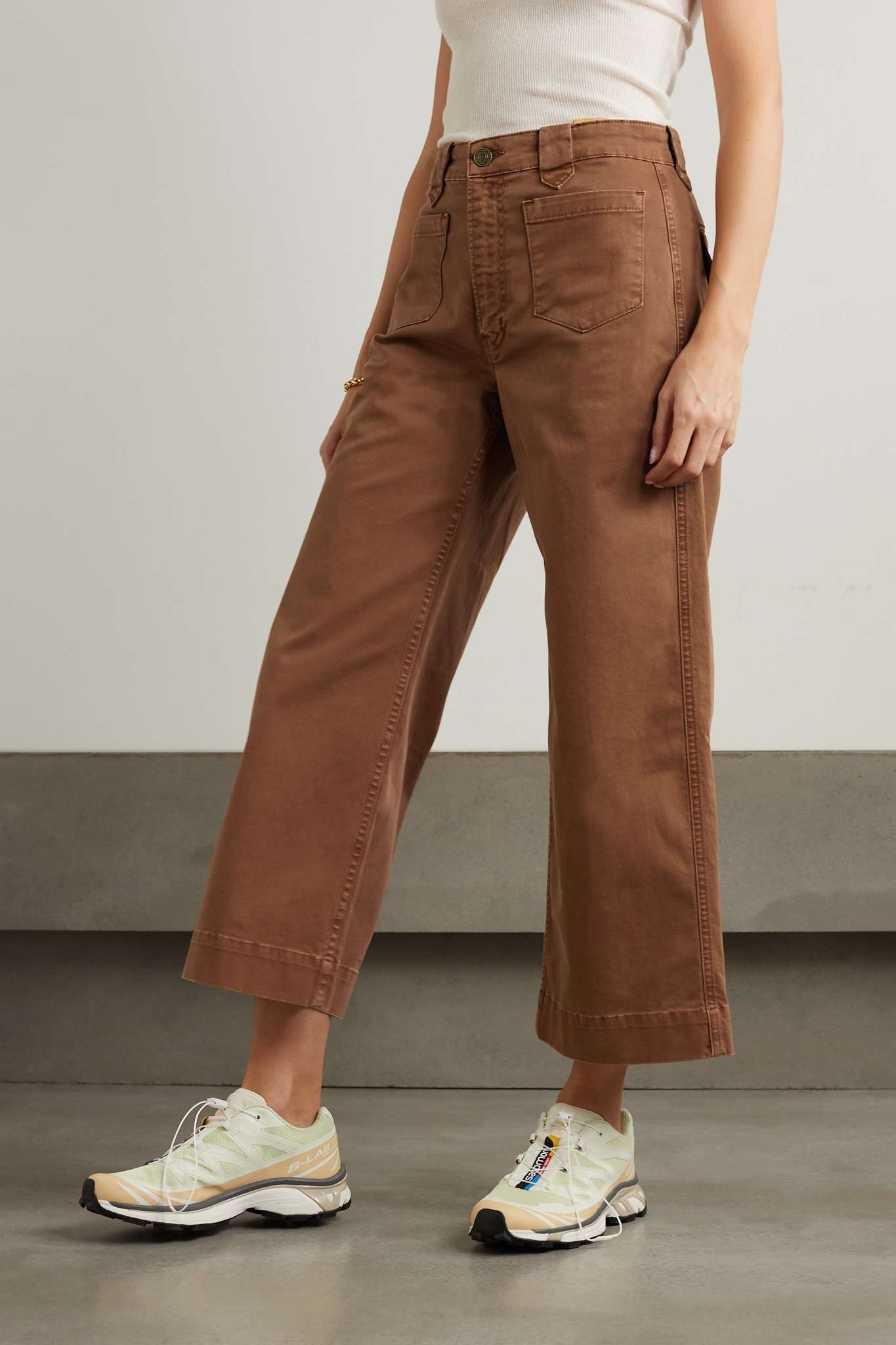 Utility cropped high-rise straight-leg jeans - 3