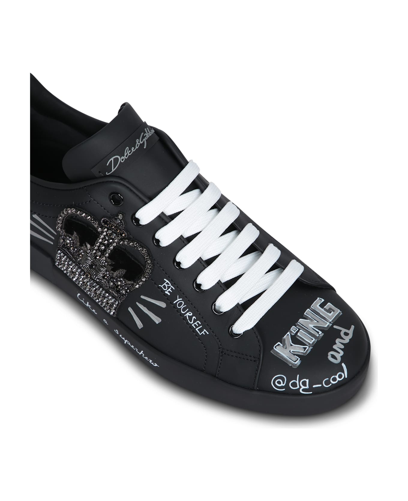 Portofino Black-silver Sneakers - 4