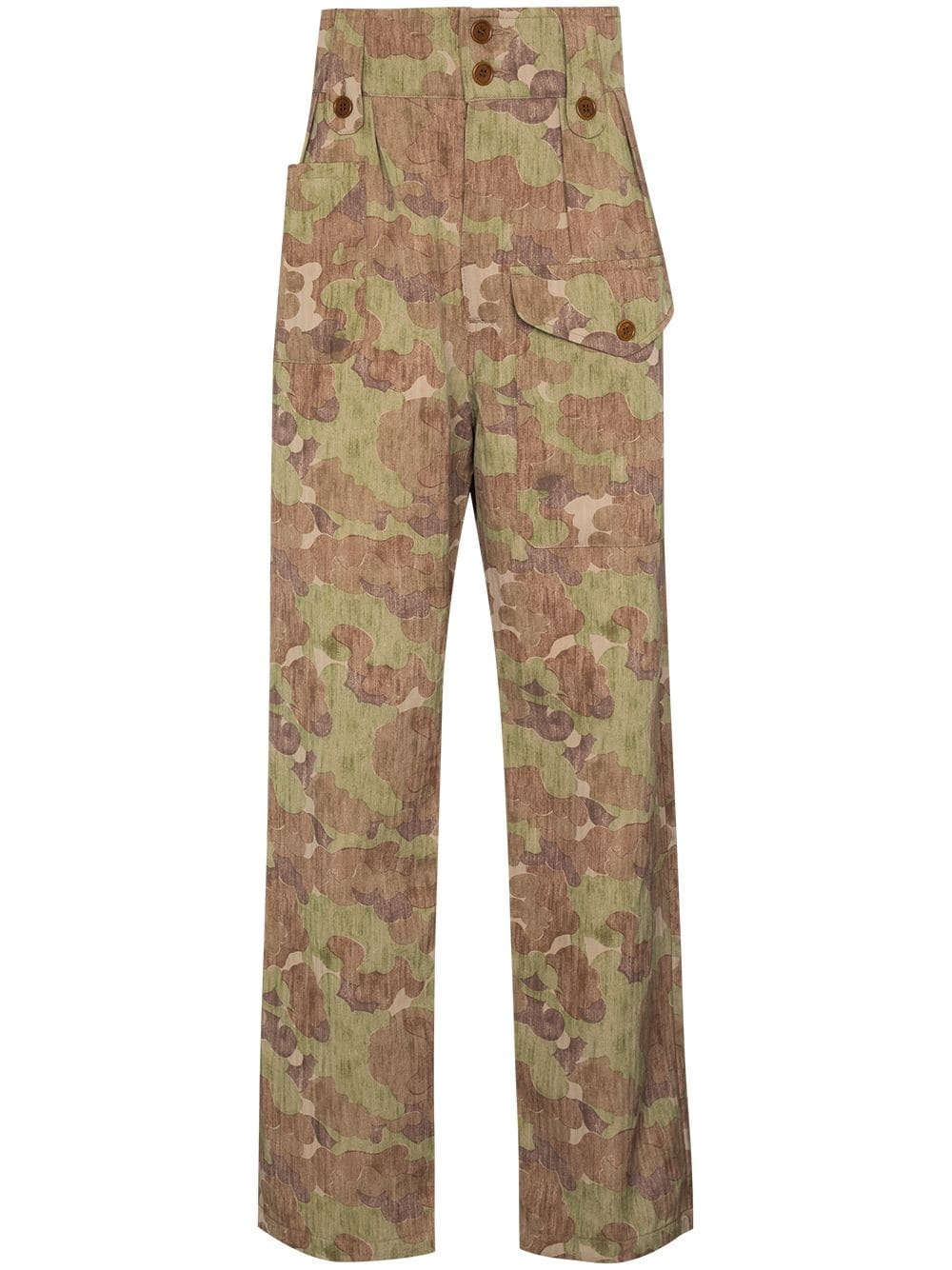 Coronel camouflage-print straight-leg trousers - 1