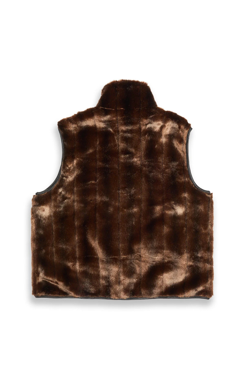 CONNER IVES Conner Ives Faux Mink Gilet Brown outlook