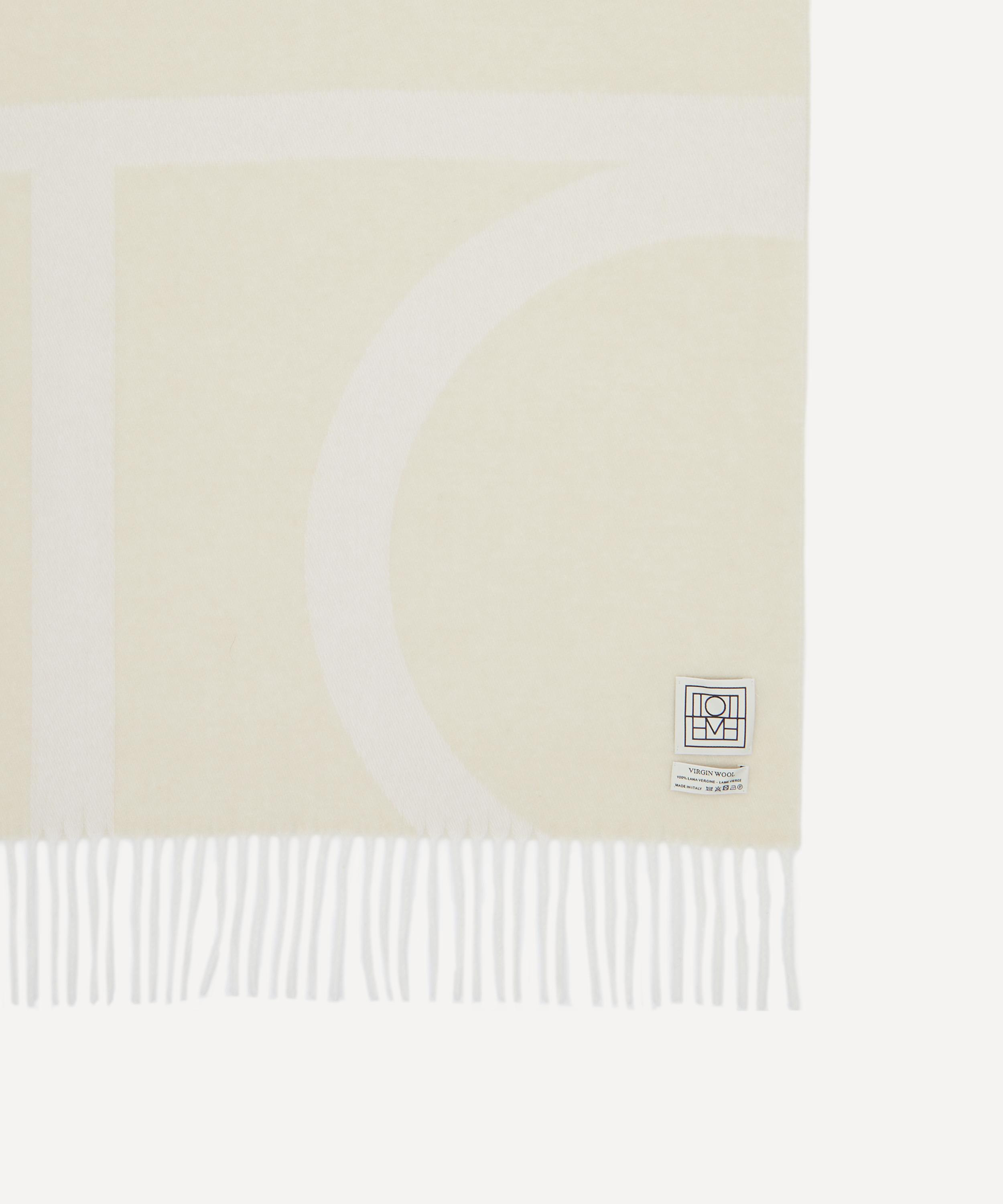 Monogram Jacquard Wool Fringed Scarf - 3