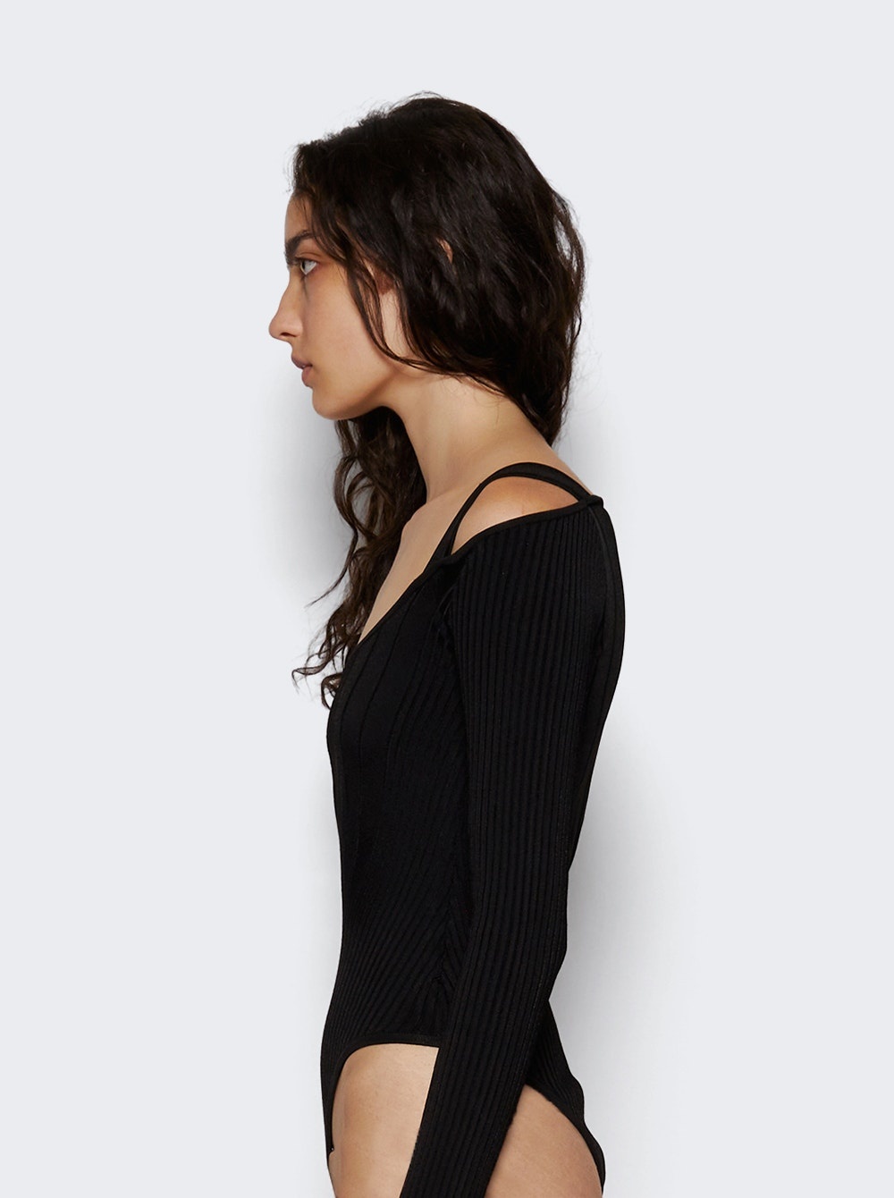 Sculpting Knit Bodysuit Black - 4