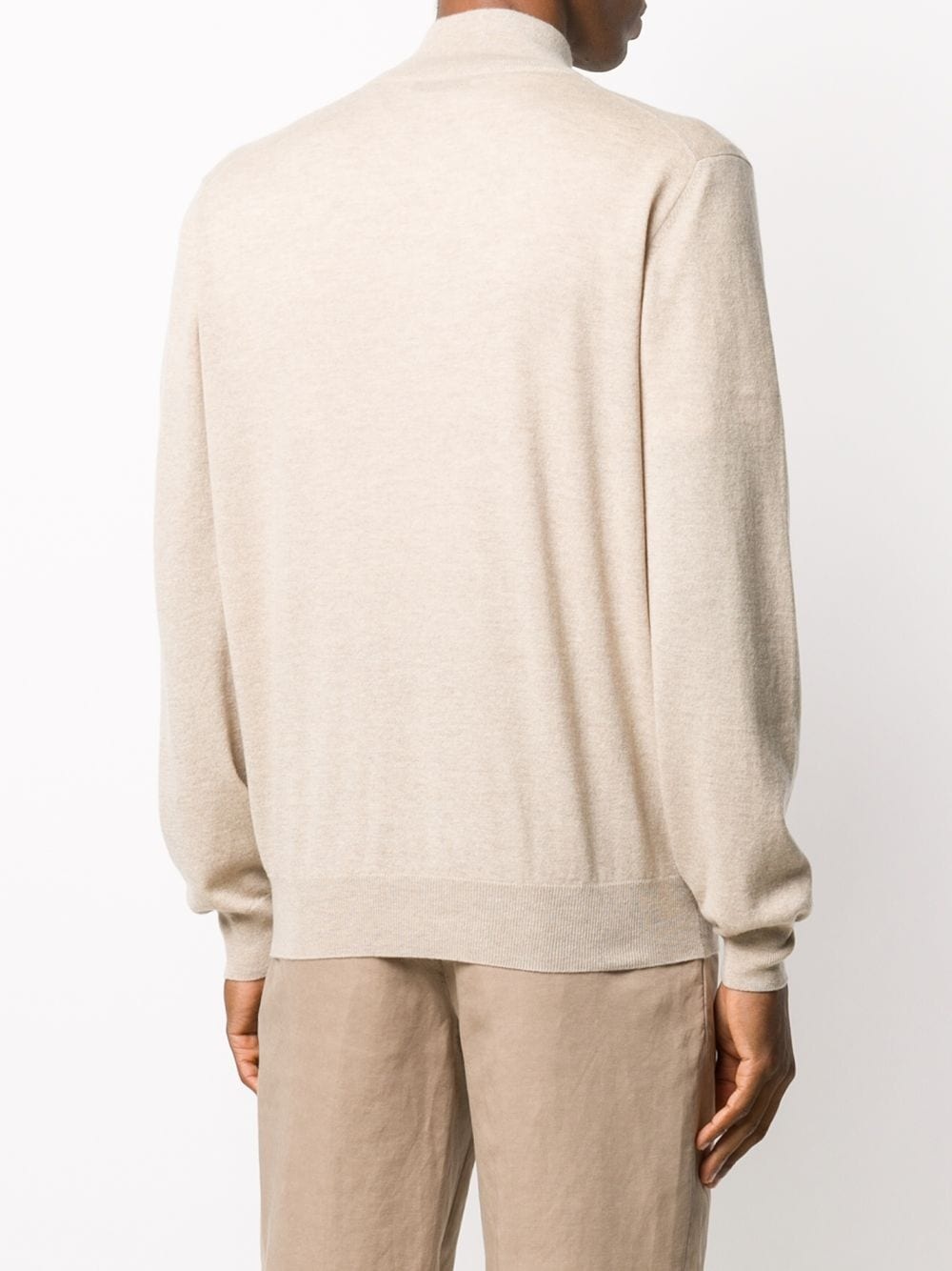 high neck zip front sweatshirt - 4