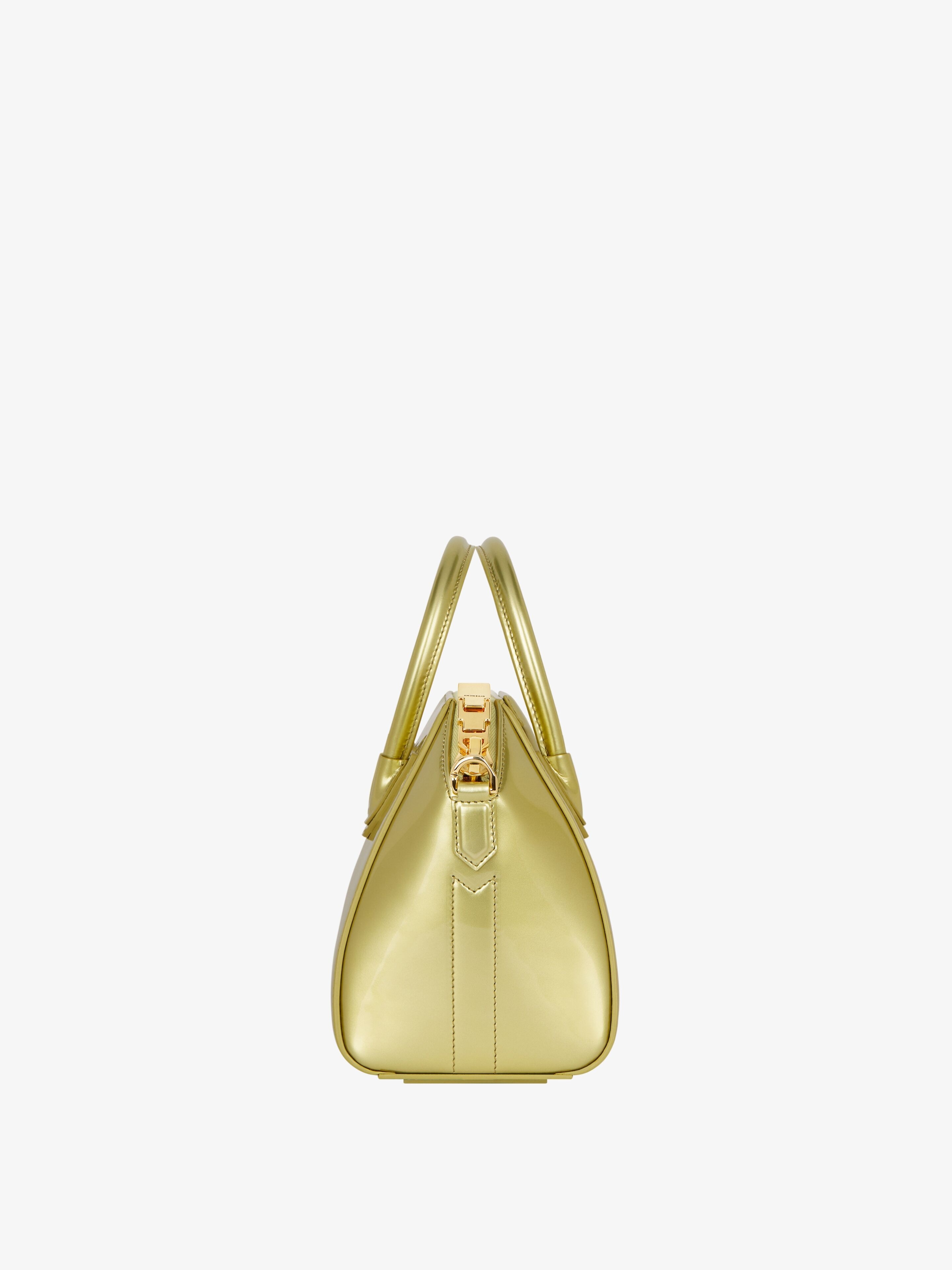 MINI ANTIGONA BAG IN PATENT EFFECT LEATHER - 3