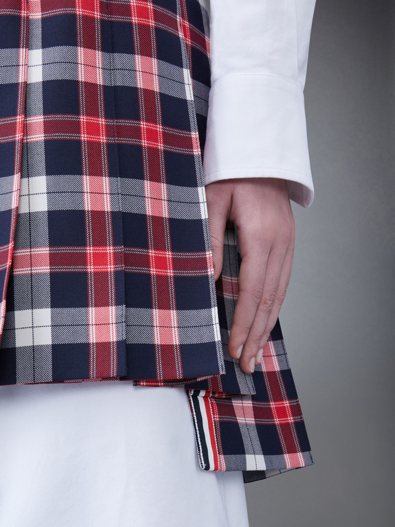 Tartan Twill Pleated Mini Skirt 5