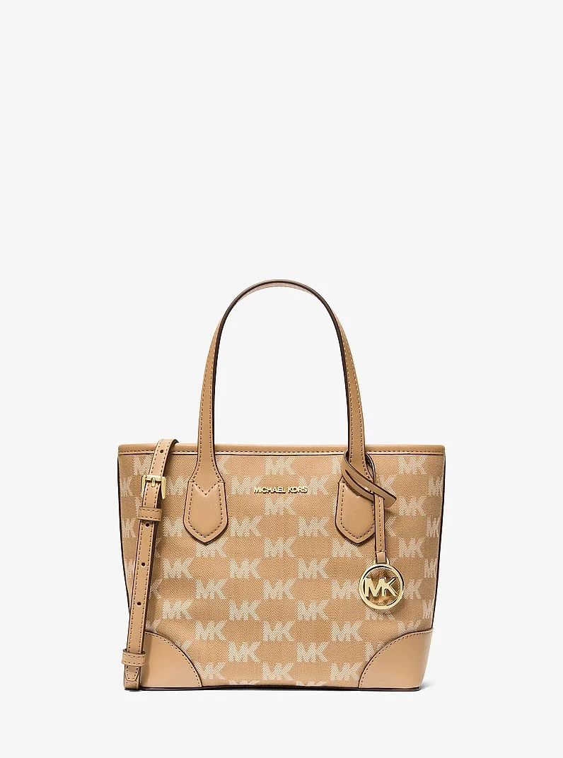 Eva Extra-Small Logo Jacquard Convertible Tote Bag - 1