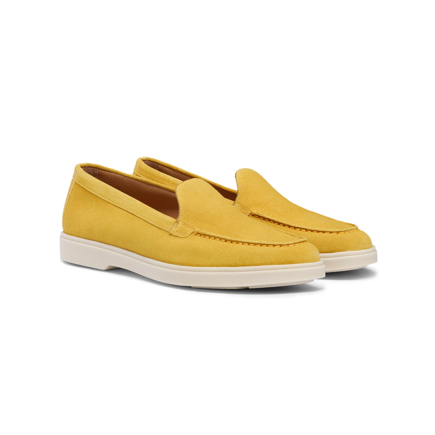 Women's yellow suede loafer - 3