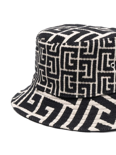 Balmain reversible monogram-print bucket hat outlook