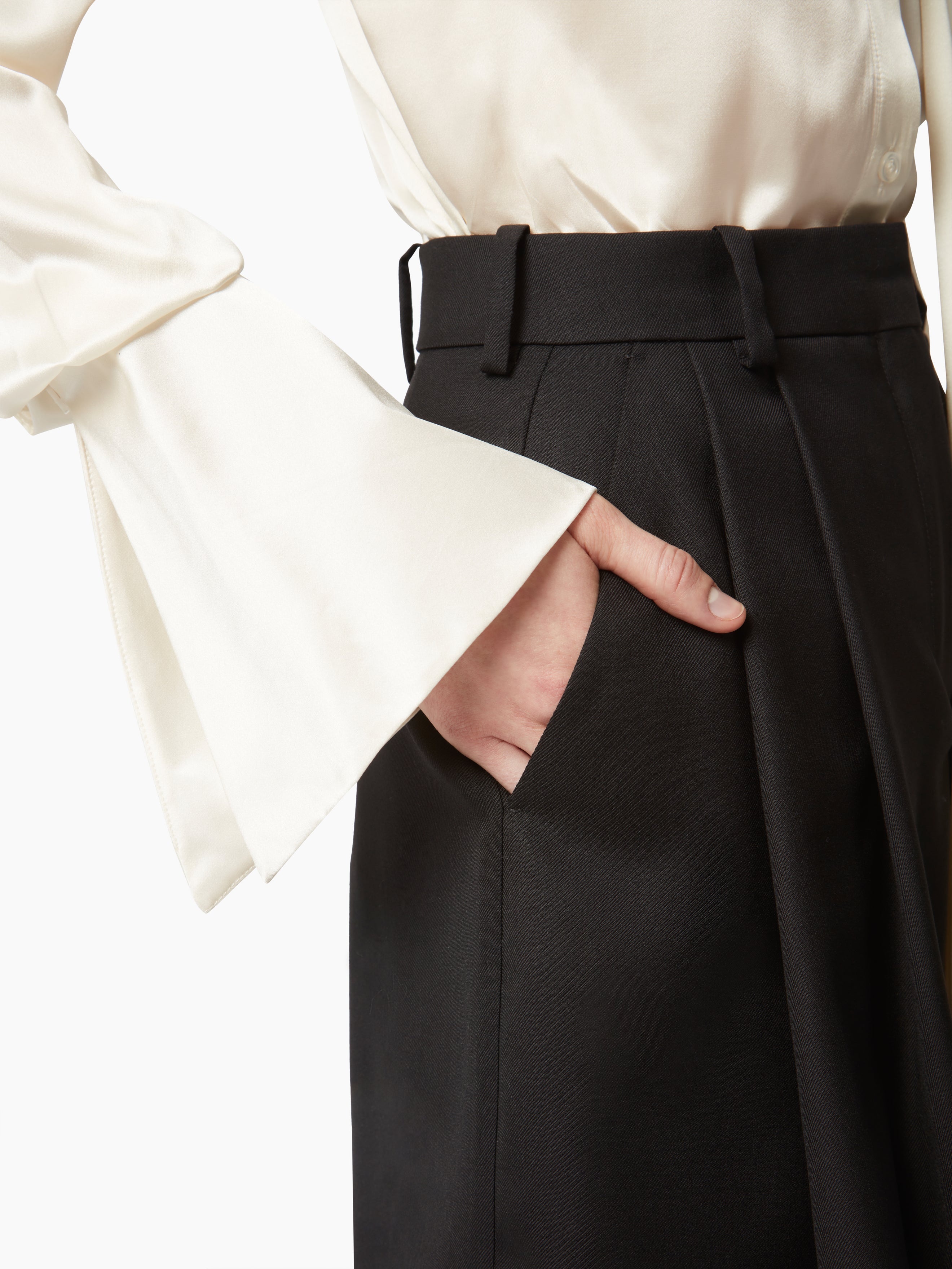 SATIN LAVALIERE SHIRT - 3
