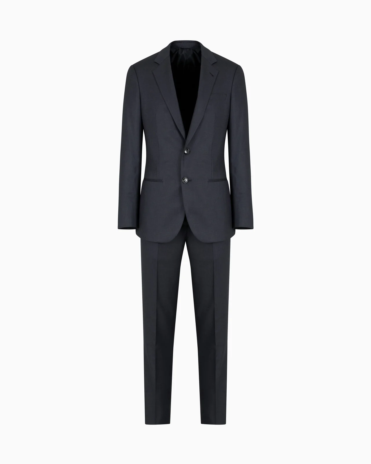 Manhattan Line virgin-wool single-breasted suit with a micro-check motif - 1