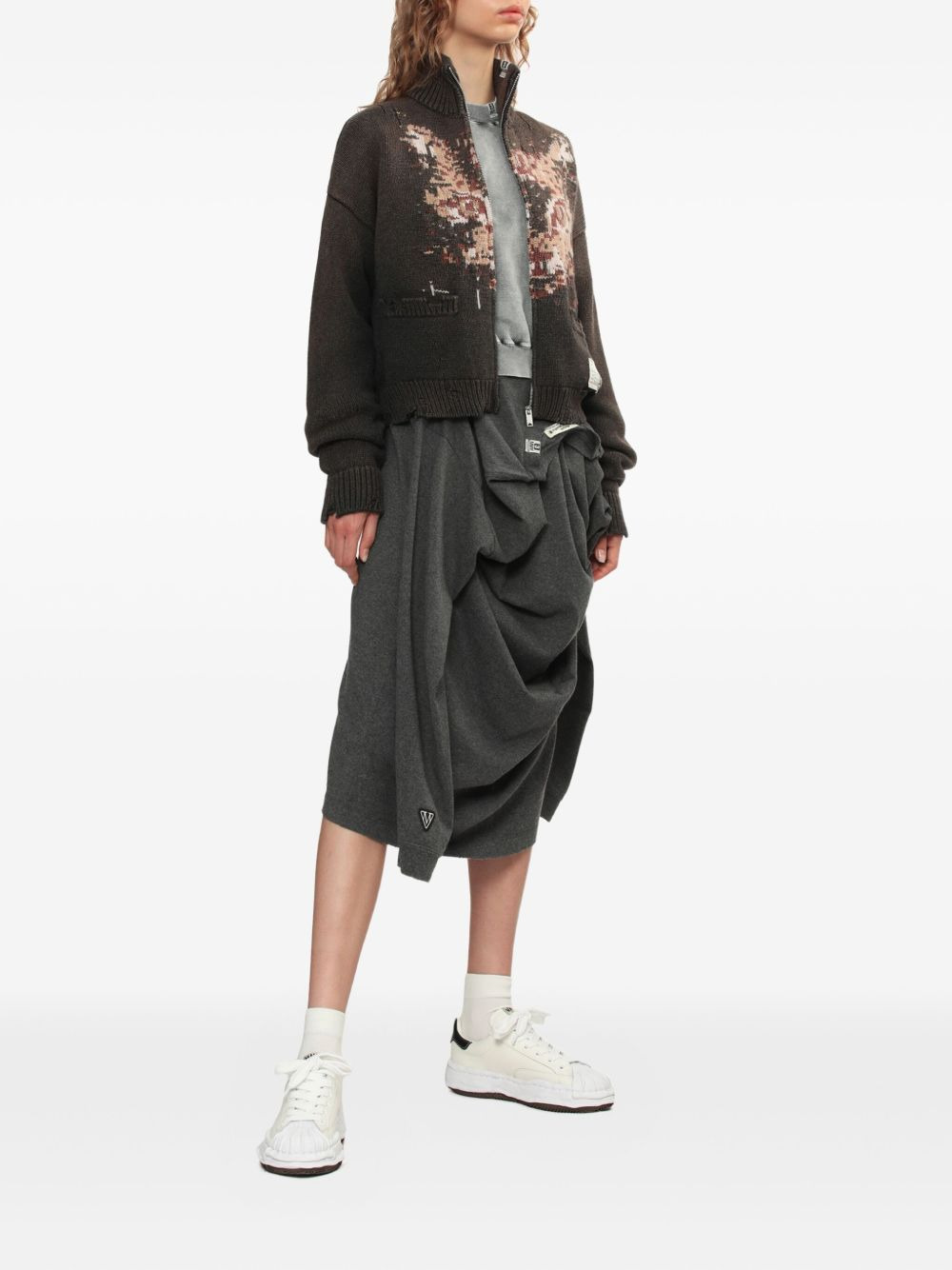 draped asymmetrical skirt - 2