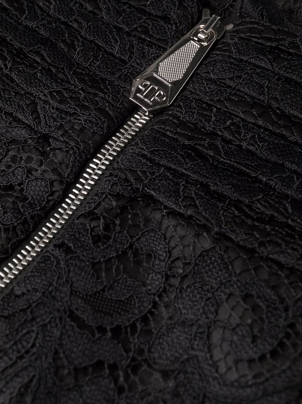 high-waisted lace-patterned trousers - 7