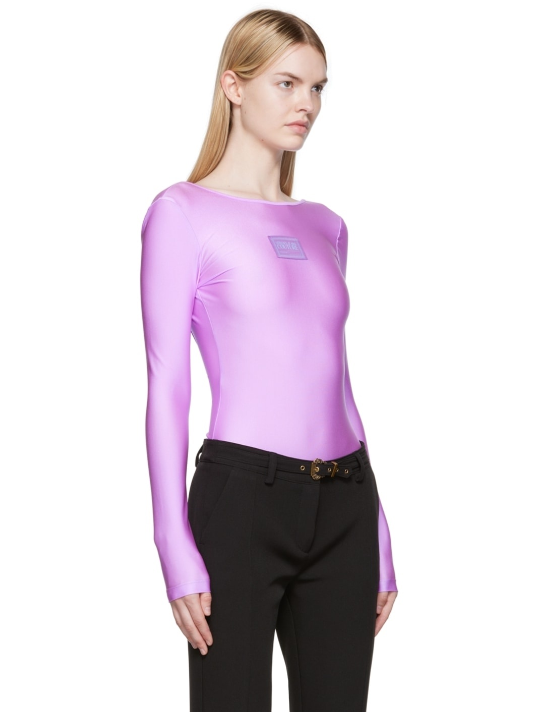 Purple Shiny Bodysuit - 2