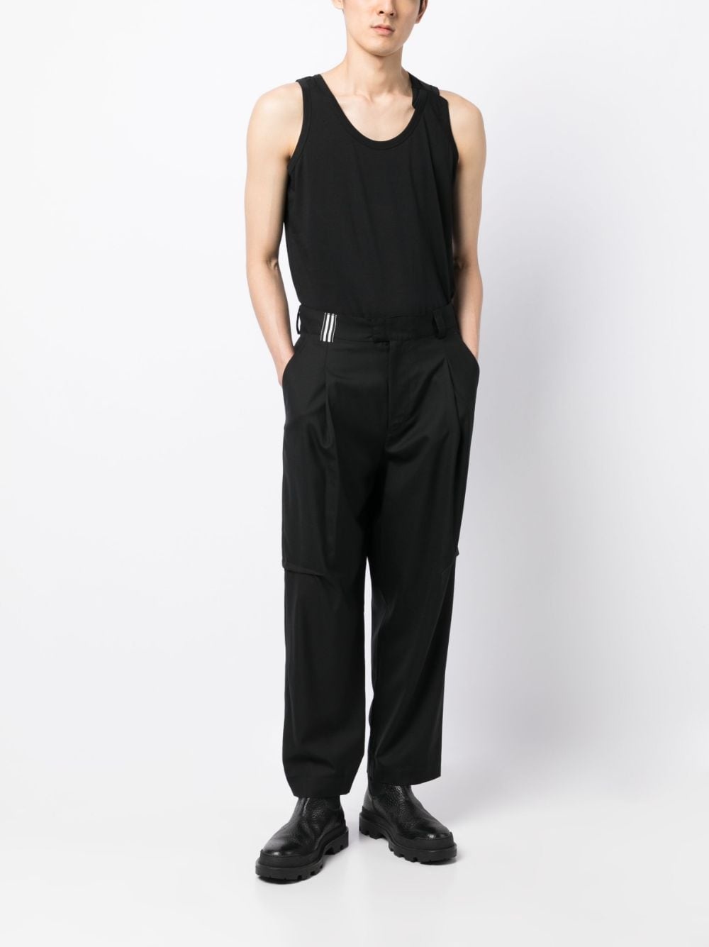 straight-leg wool trousers - 2