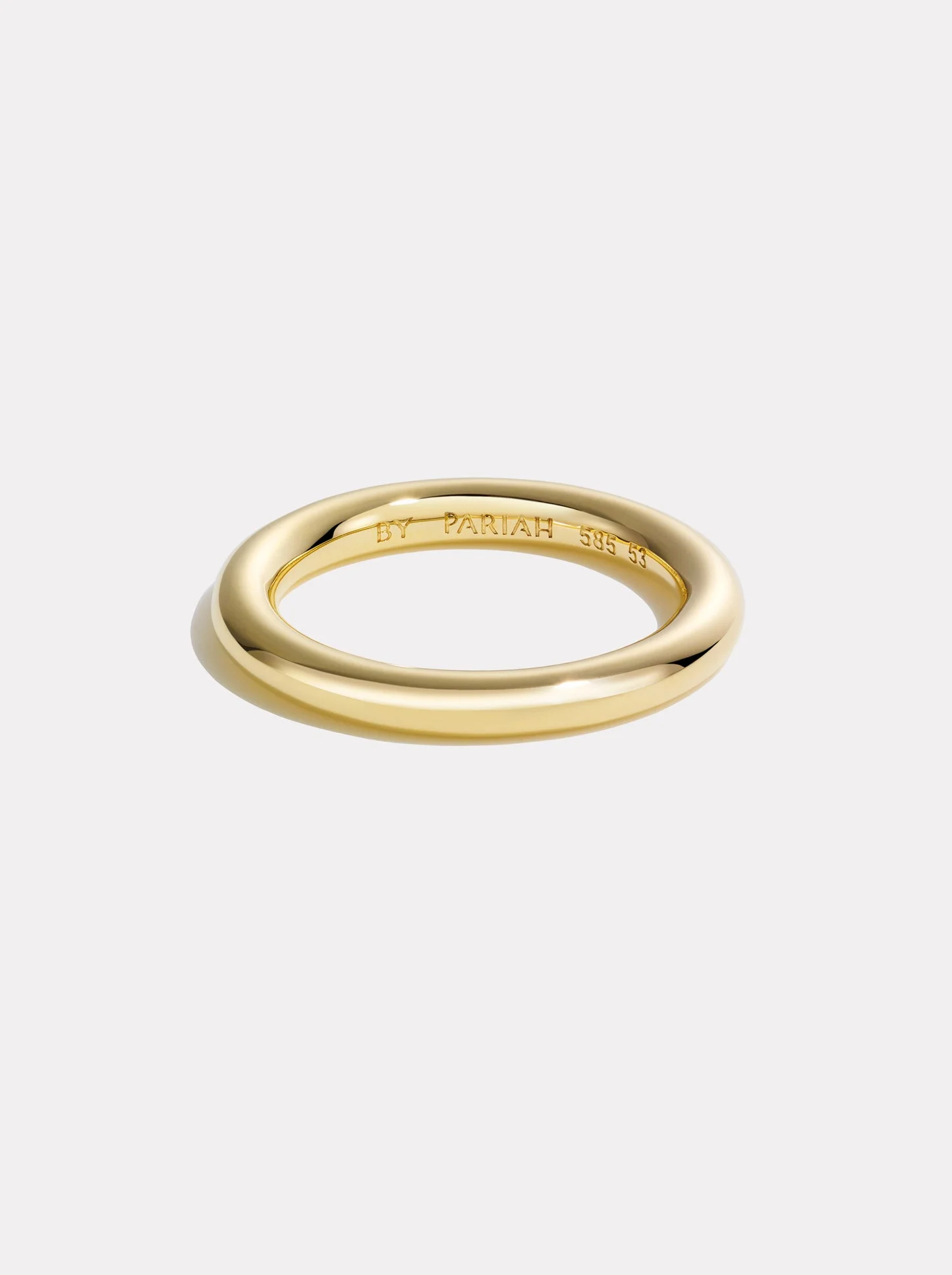 3mm Gold Hollow Ring - 1