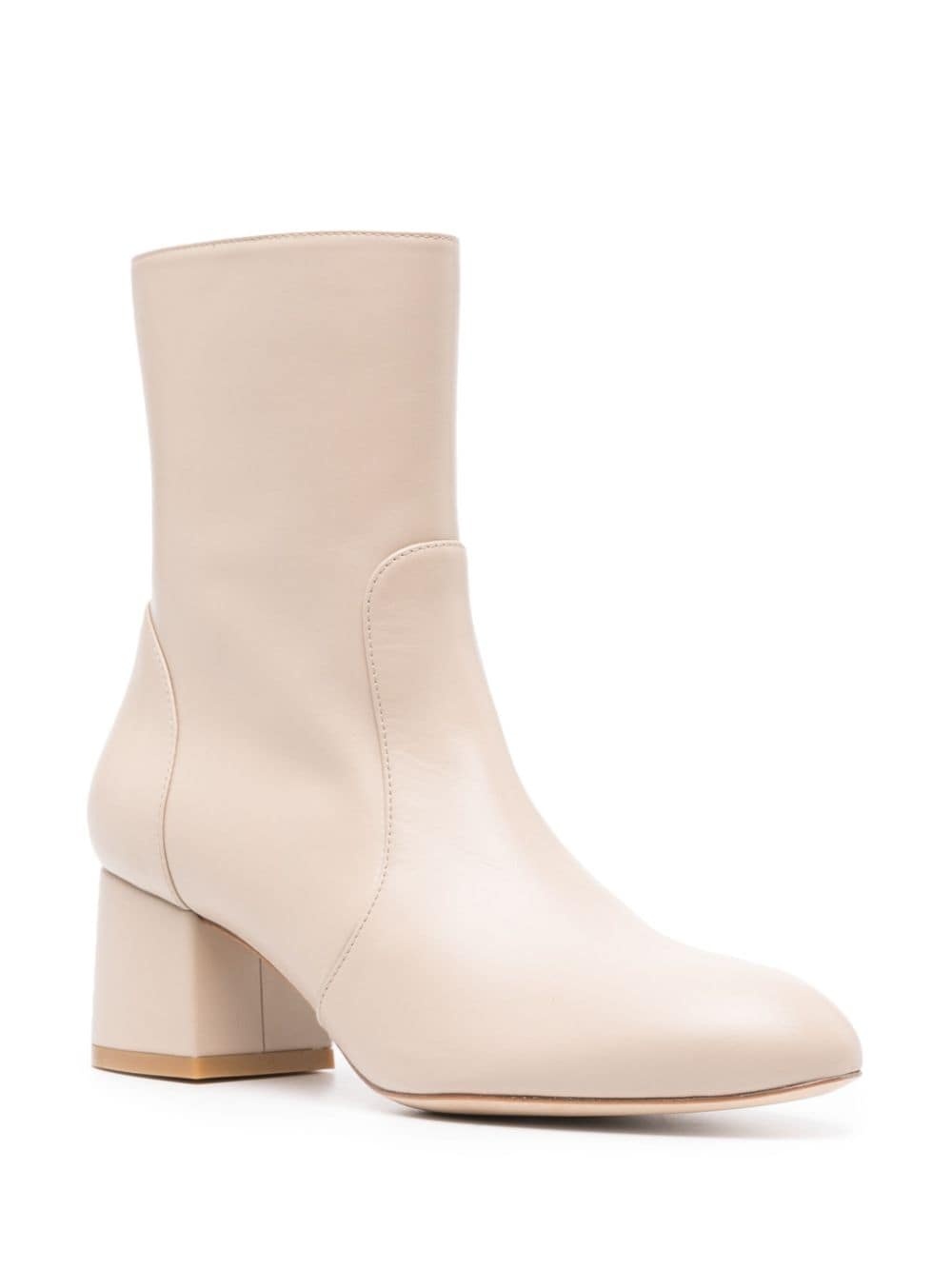 Flareblock 60mm leather ankle boots - 4