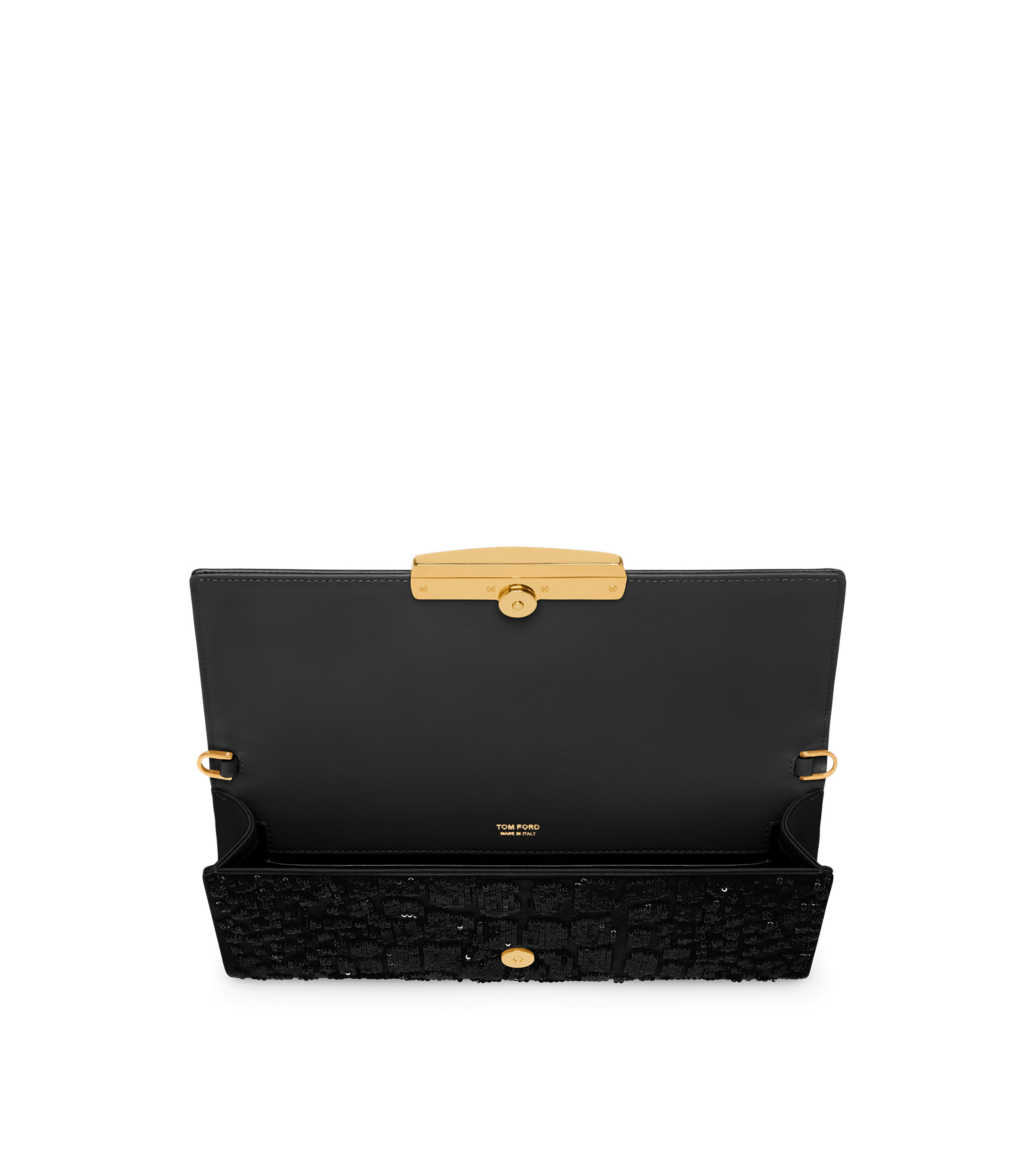 CROC-EFFECT SEQUIN EMBROIDERY BAR CLUTCH - 4