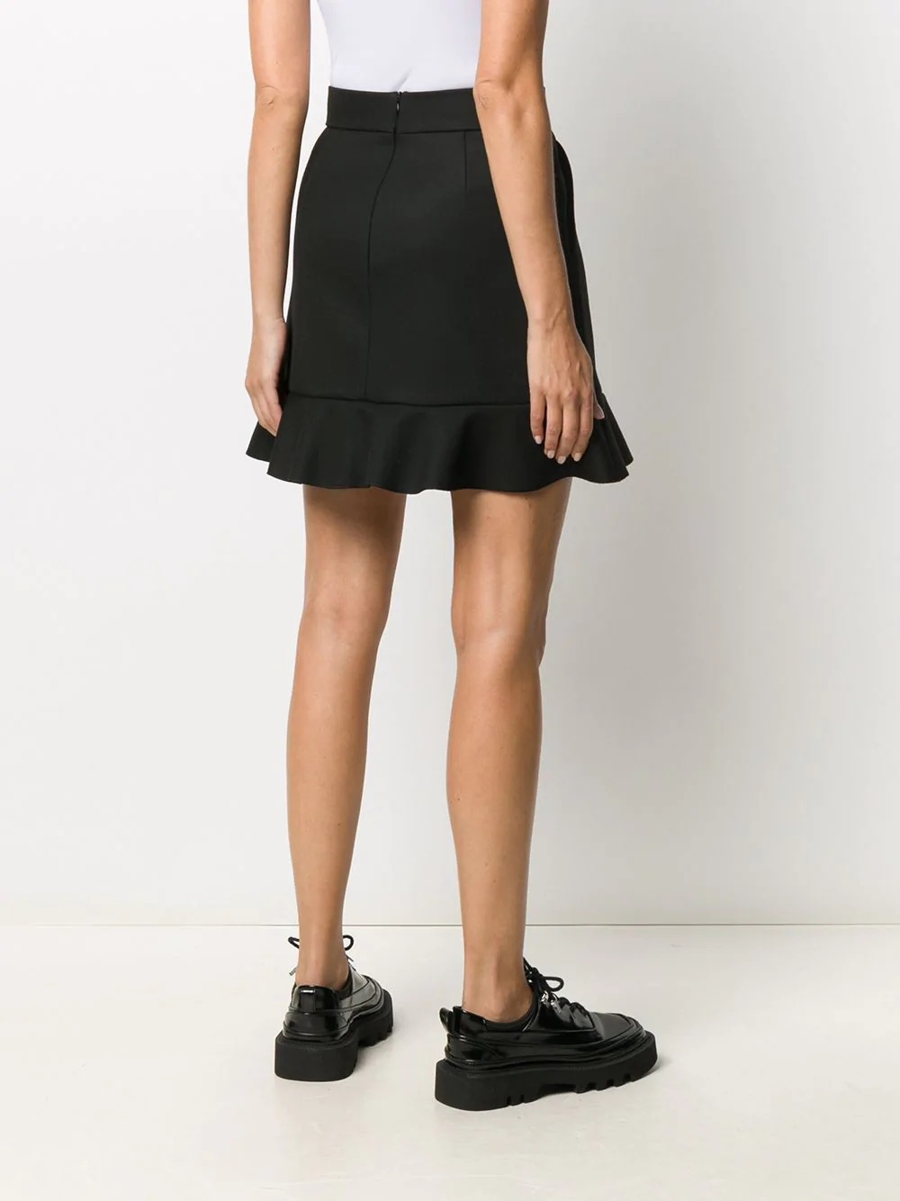 frilled hem high-waisted skirt - 4