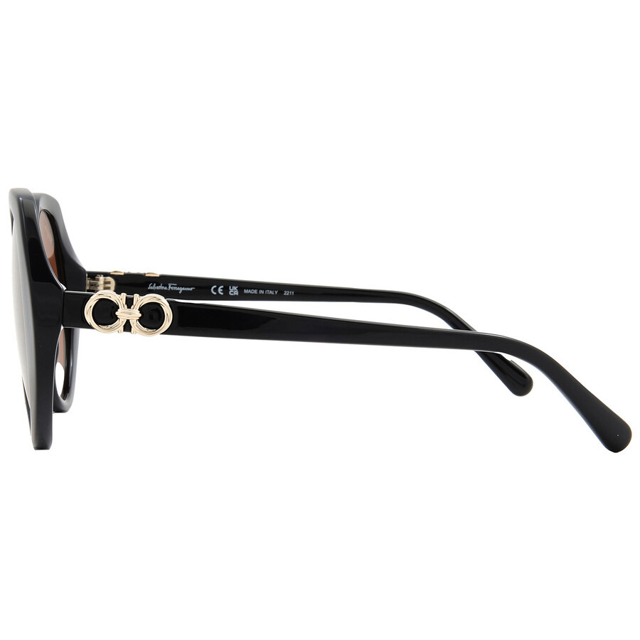 Ferragamo Brown Geometric Ladies Sunglasses SF1084S 001 58 - 3