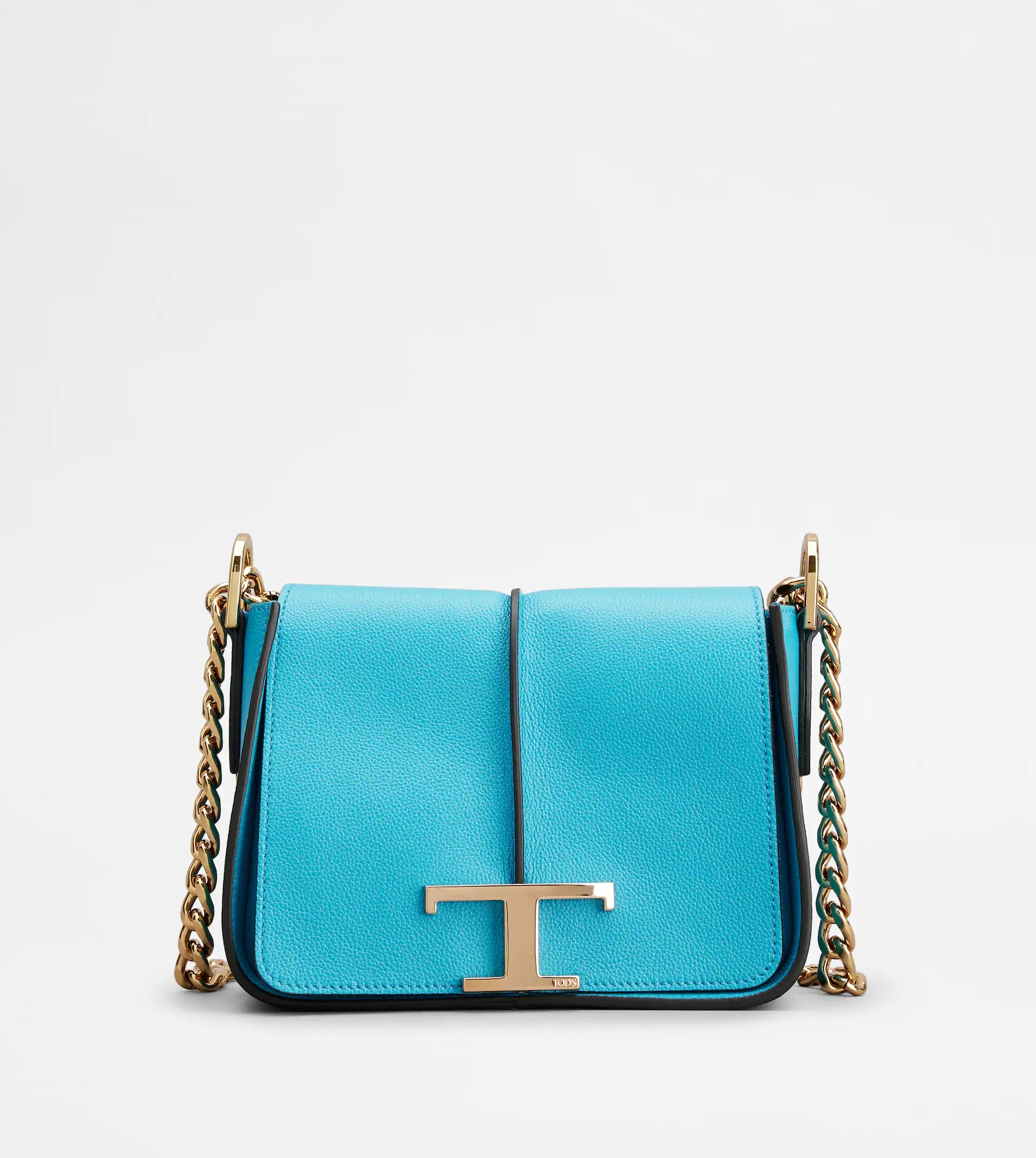 TIMELESS CROSSBODY BAG IN LEATHER MINI - LIGHT BLUE - 1