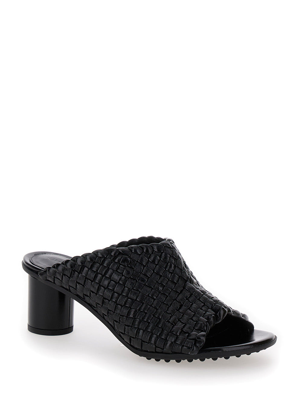 Bottega Veneta Women 'Atomic' Black Mule Sandals With Intrecciato Motif In Leather Woman - 2