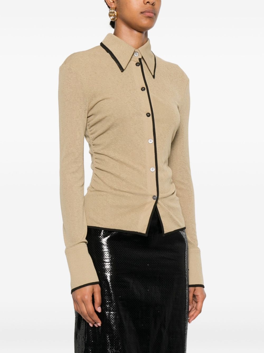 button-fastening polo top - 3