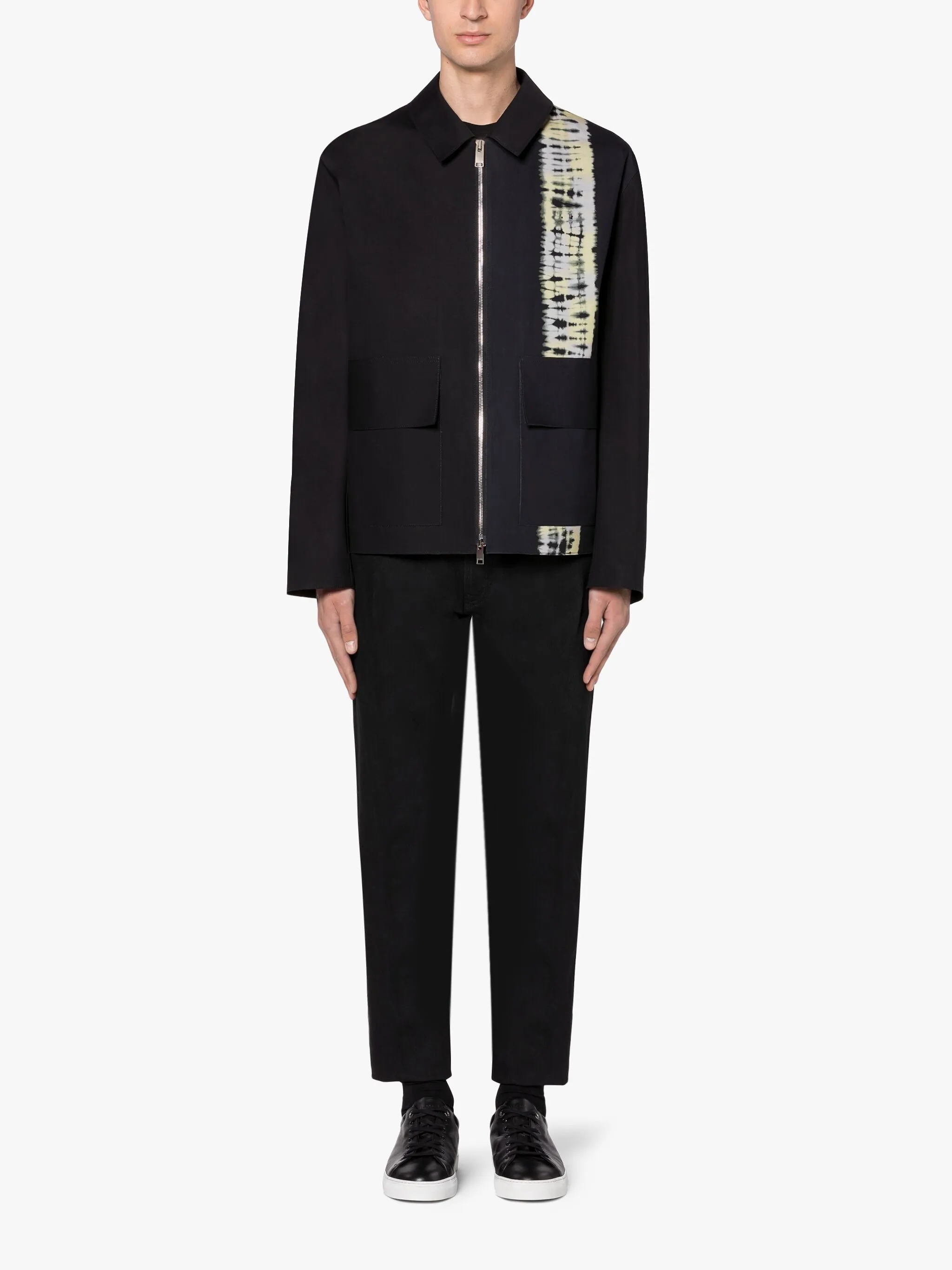 JOHN ELLIOTT BLACK SHIBORI DYE BONDED COTTON JACKET - 2