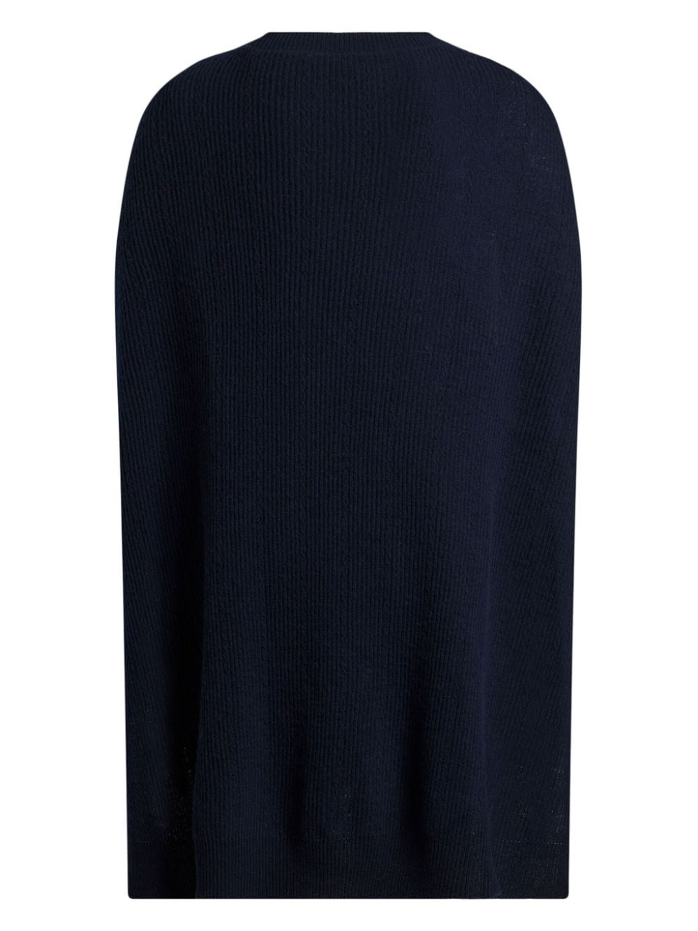 ribbed cashmere cape top - 7