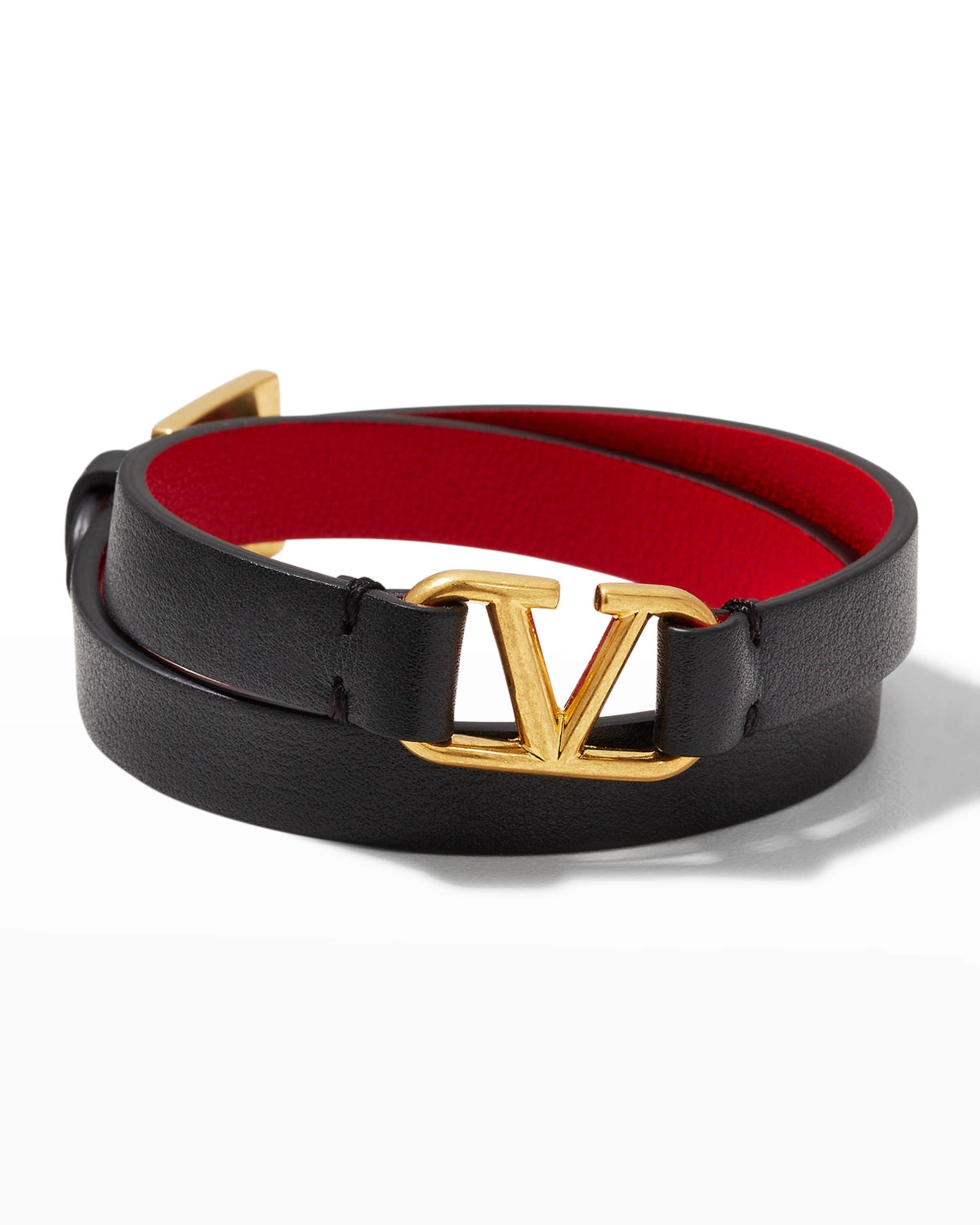 Logo Leather Wrap Bracelet - 1