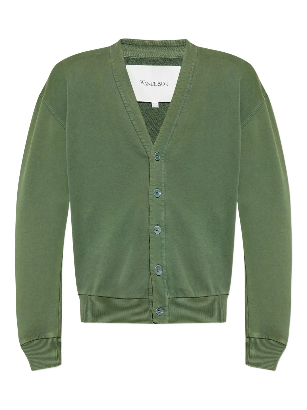 Garment Dye V Neck Cardigan - 1
