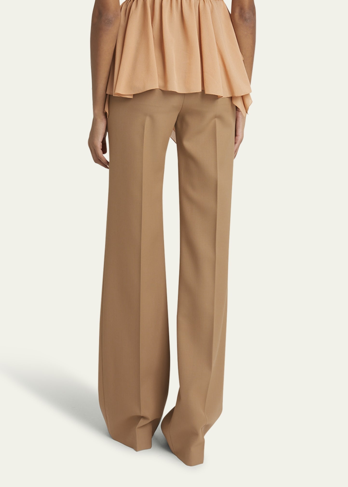 Grain De Poudre Pleated Wool Trousers - 3