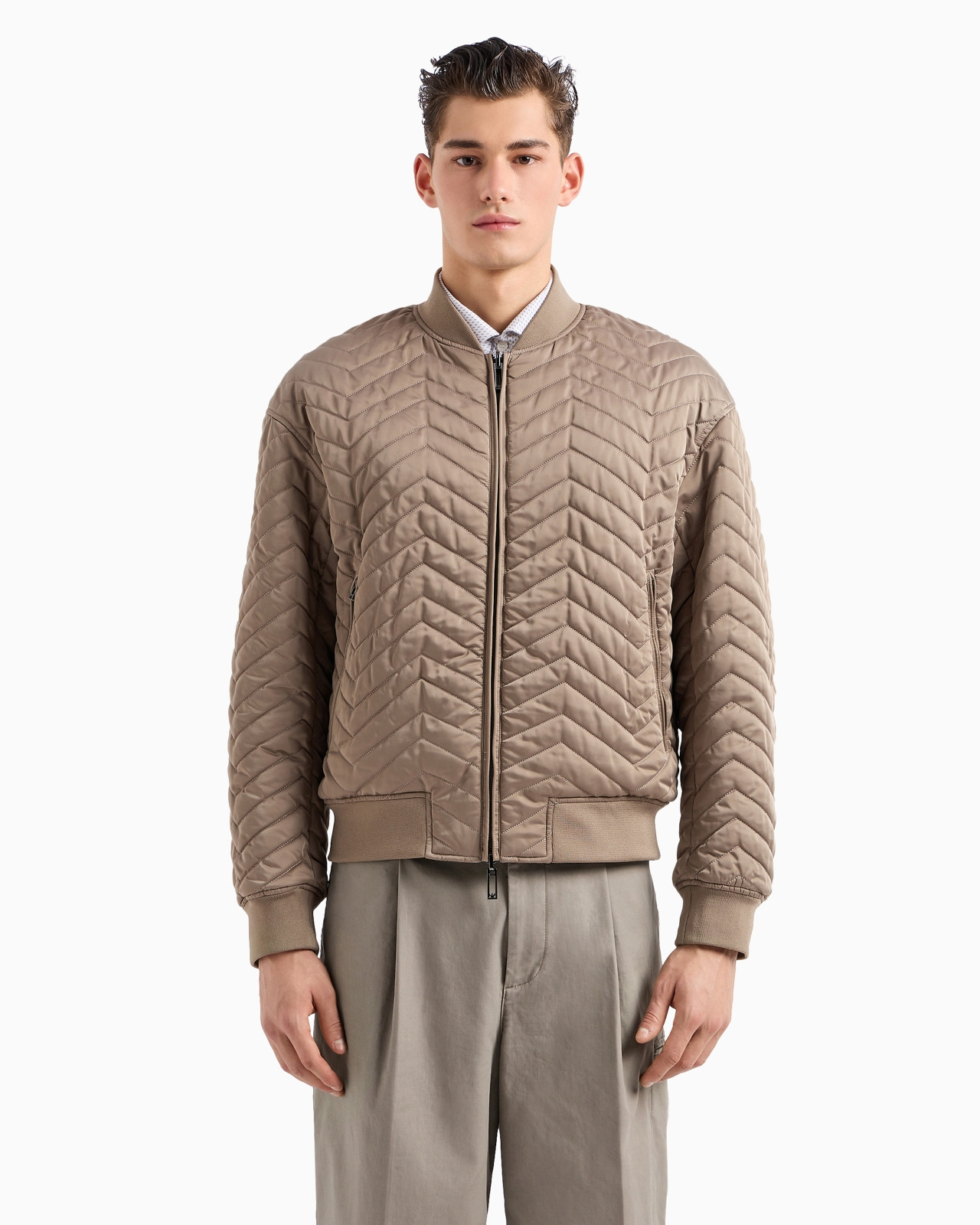 Reversible bomber jacket in quilted technical satin - 2
