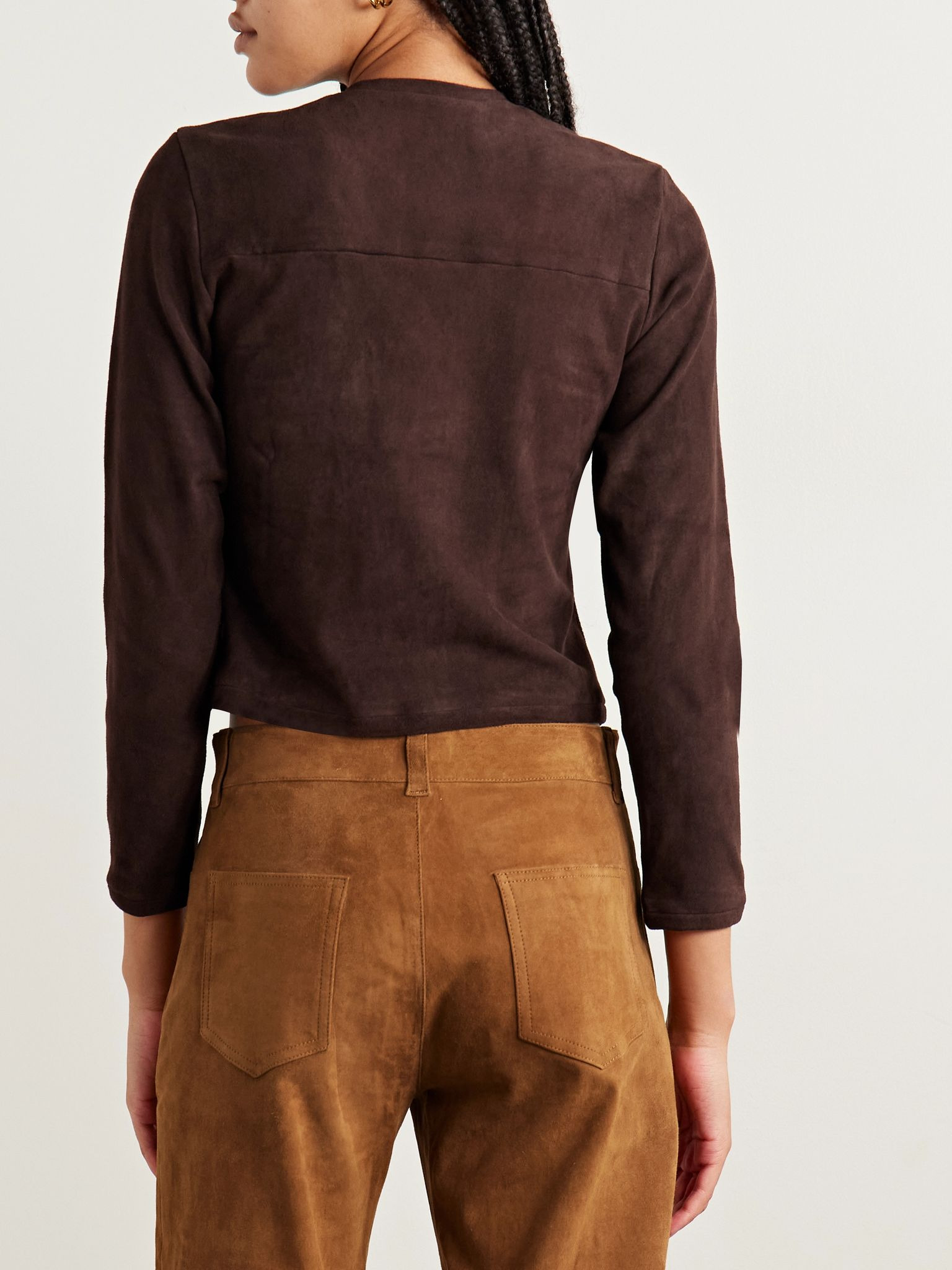 Astrid suede cardigan Brown - 3