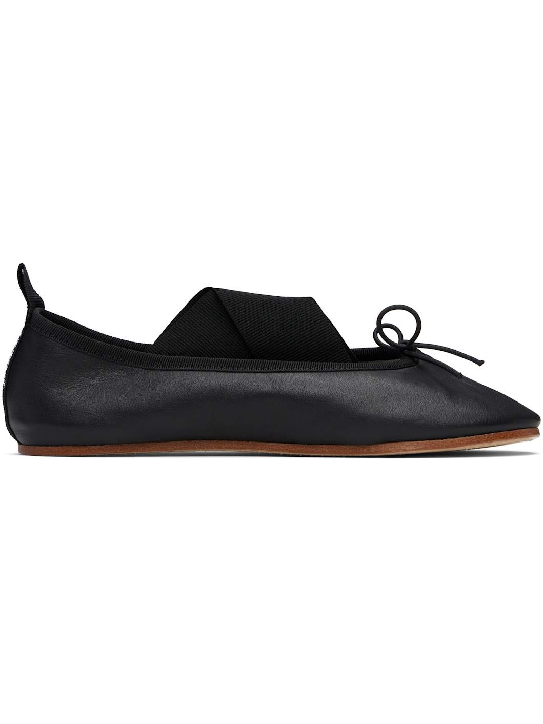 Black Gianna Ballerina Flats - 1