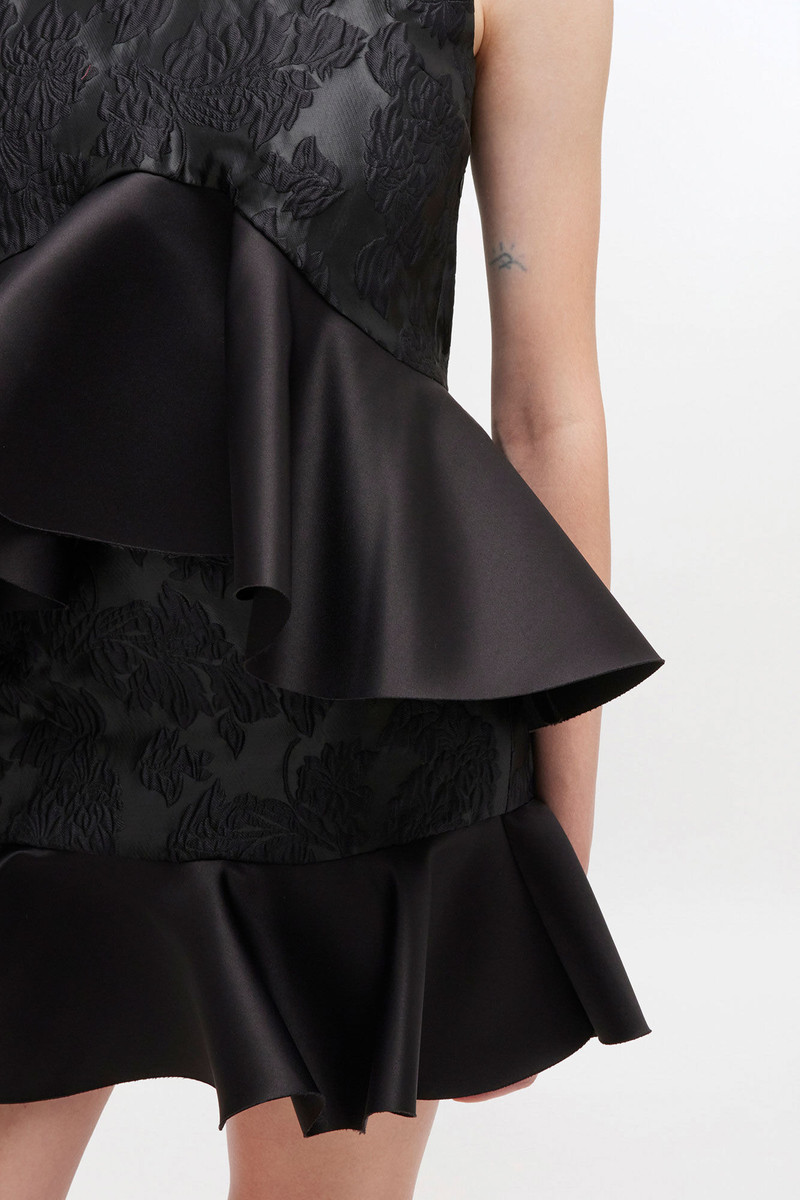 SATIN CLOQUE PEPLUM TOP 4