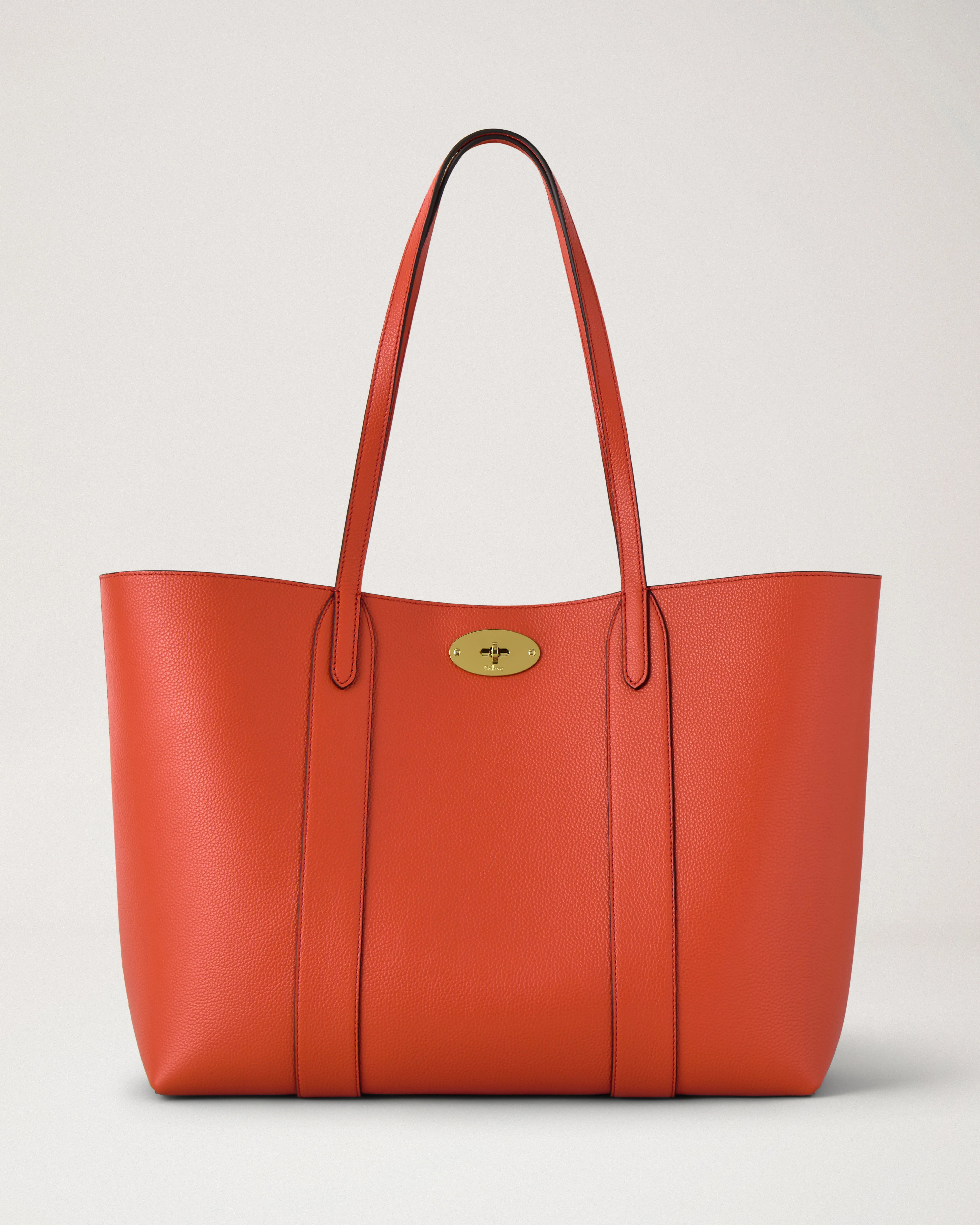 Bayswater Tote Coral Orange Small Classic Grain - 1