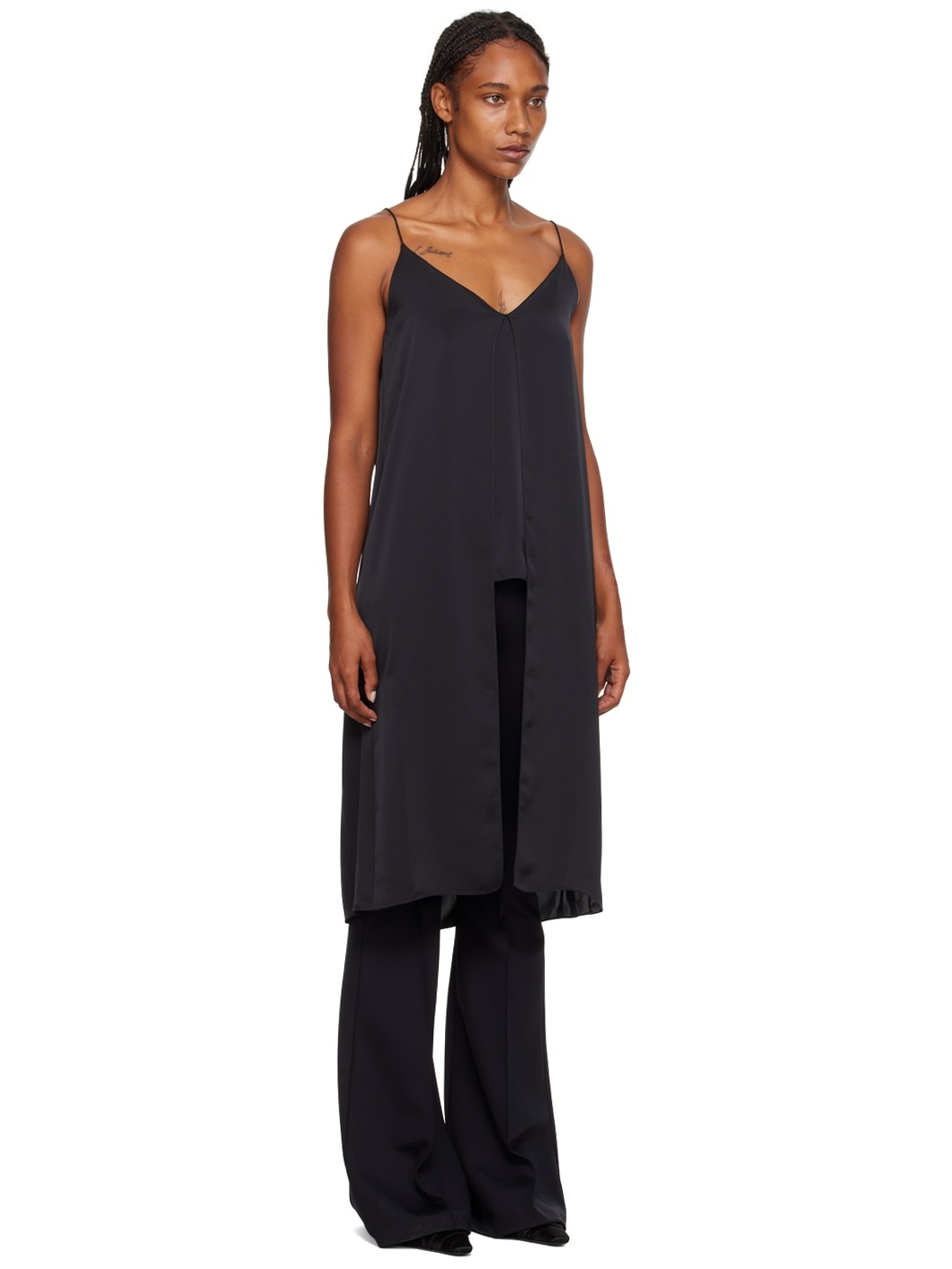 Black Slit Camisole - 2