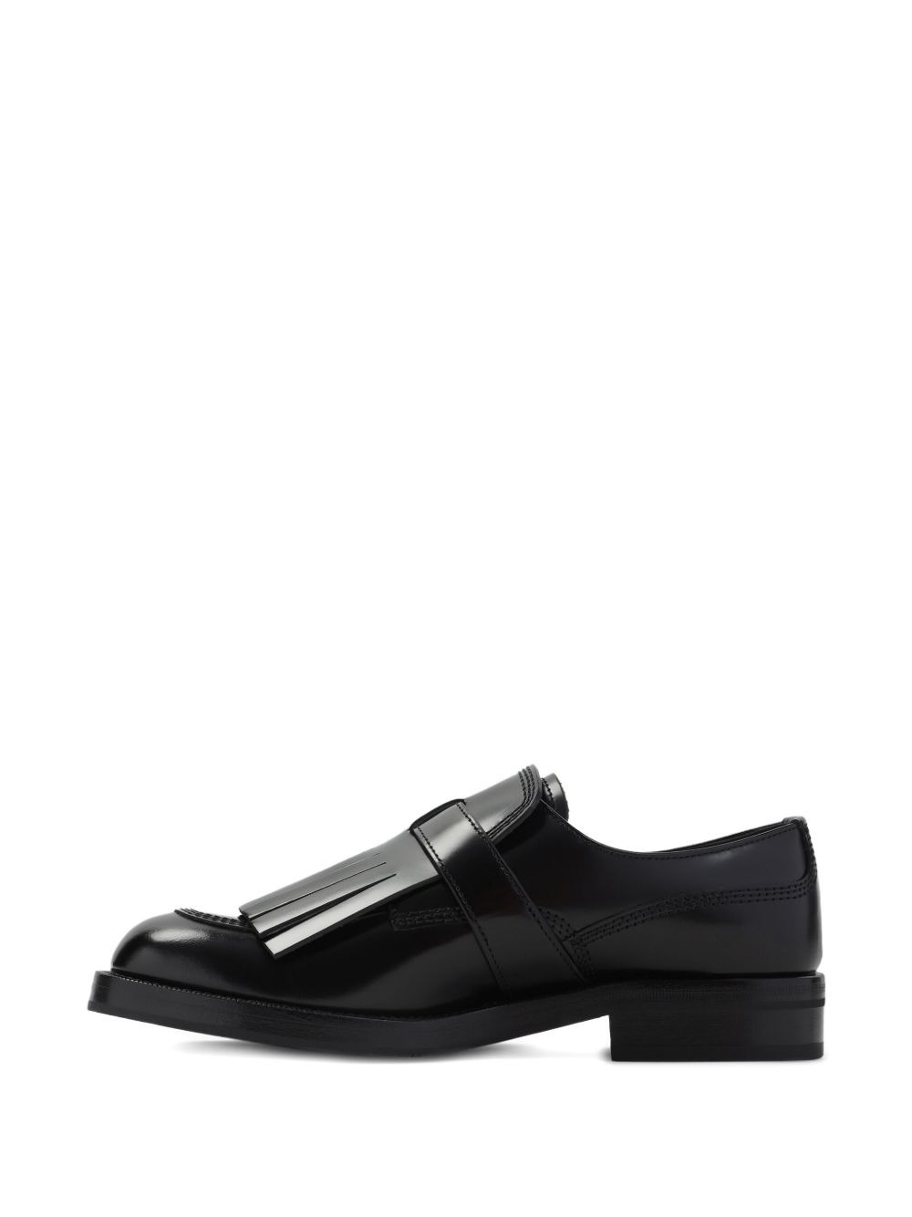 buckle-detail fringe loafers - 4