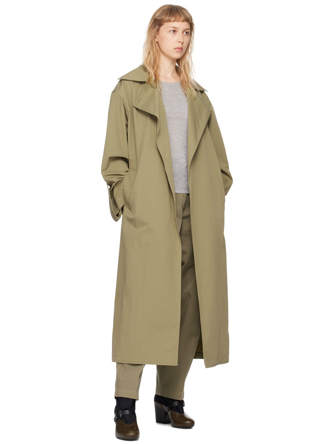 Khaki Mid-Rise Trousers - 4