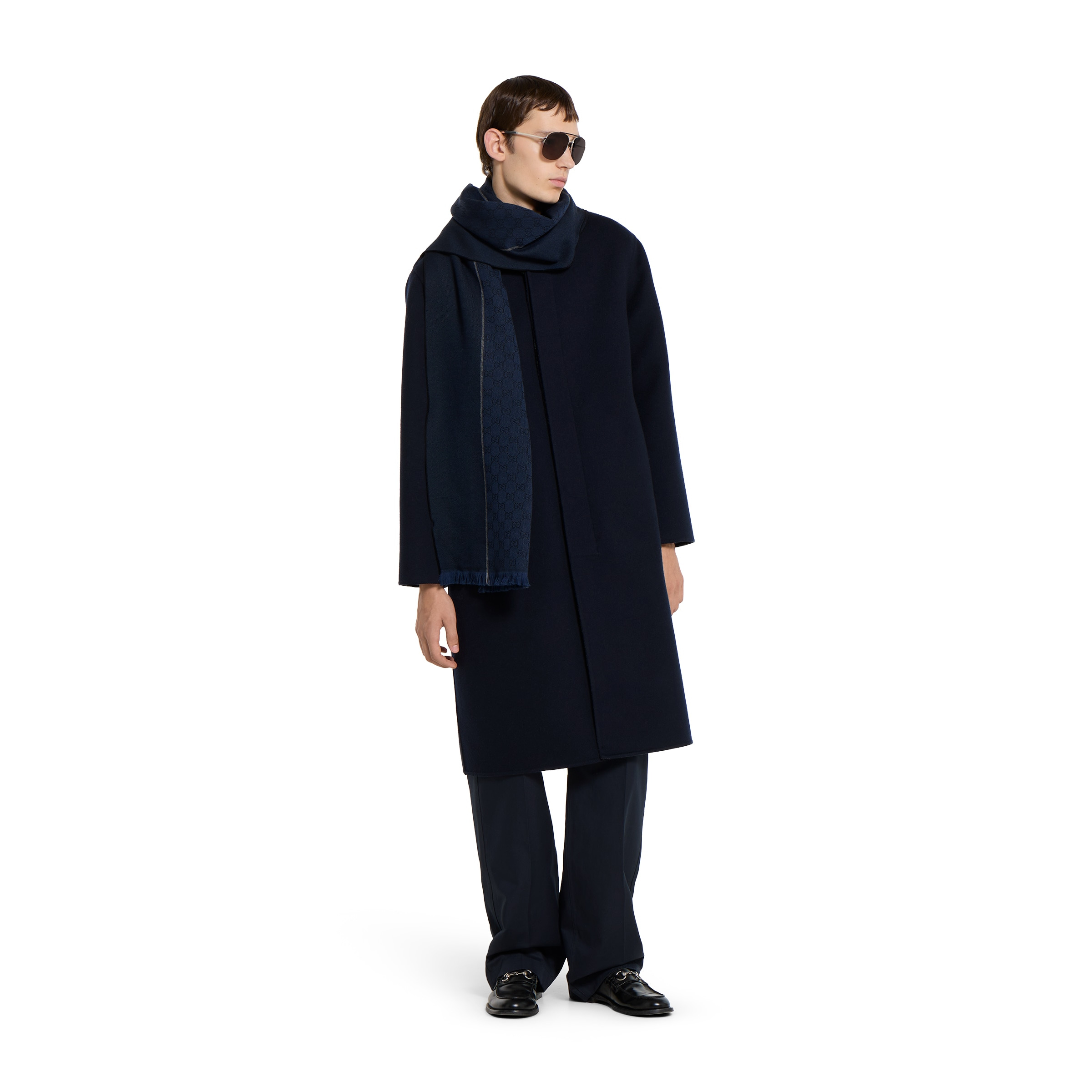 GG wool jacquard scarf - 3