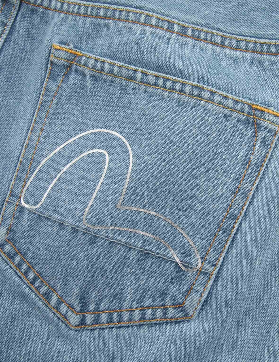 CRYSTAL EMBELLISHED AND SEAGULL HOLLOW-OUT FASHION FIT DENIM JEANS - 12