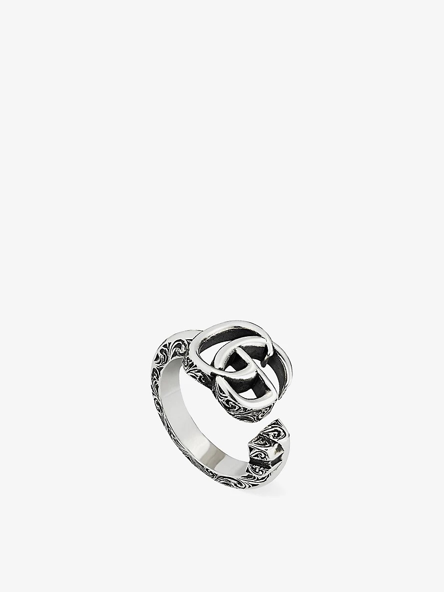 Double-G sterling silver ring - 1